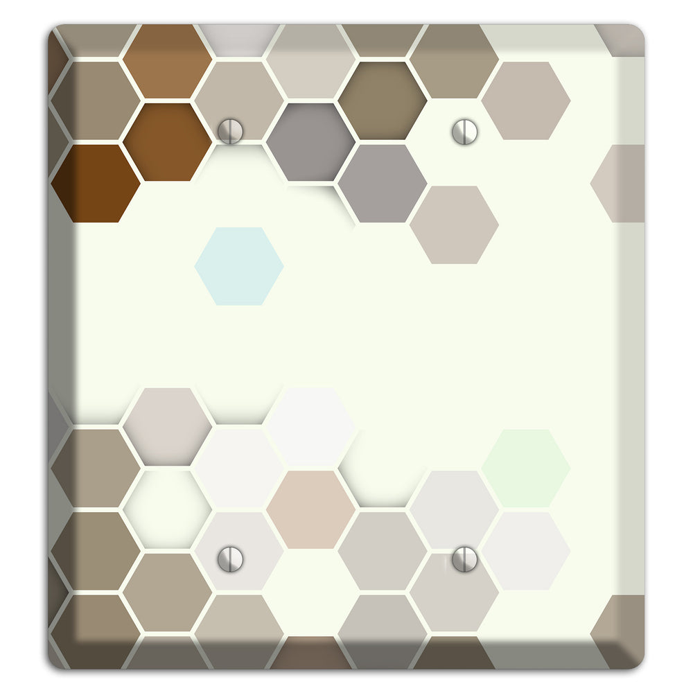 Earth-Toned Honeycomb Mosaic 2 Blank Wallplate