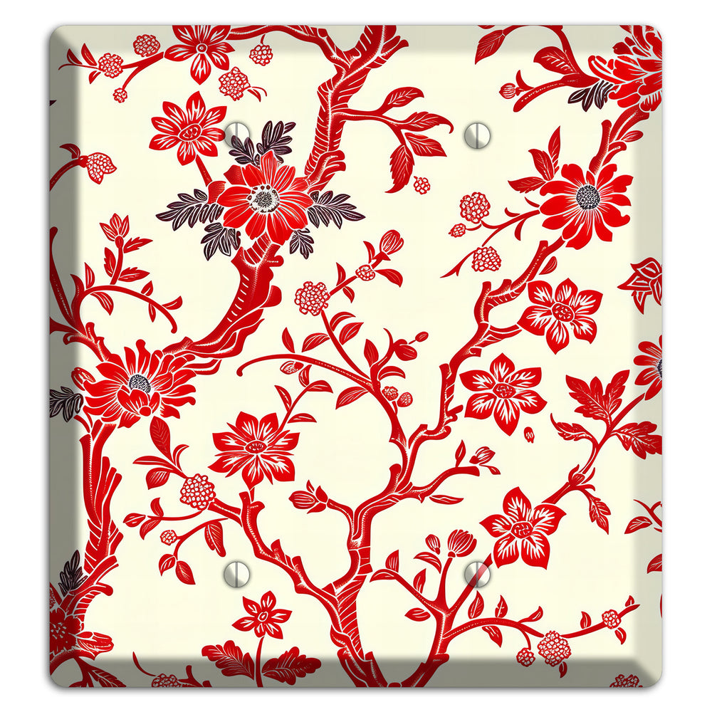 Crimson Branch & Bloom 2 Blank Wallplate