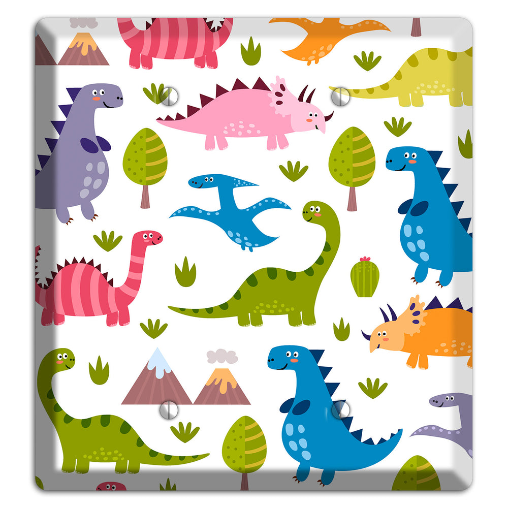 Dino Friends (Bright) 2 Blank Wallplate