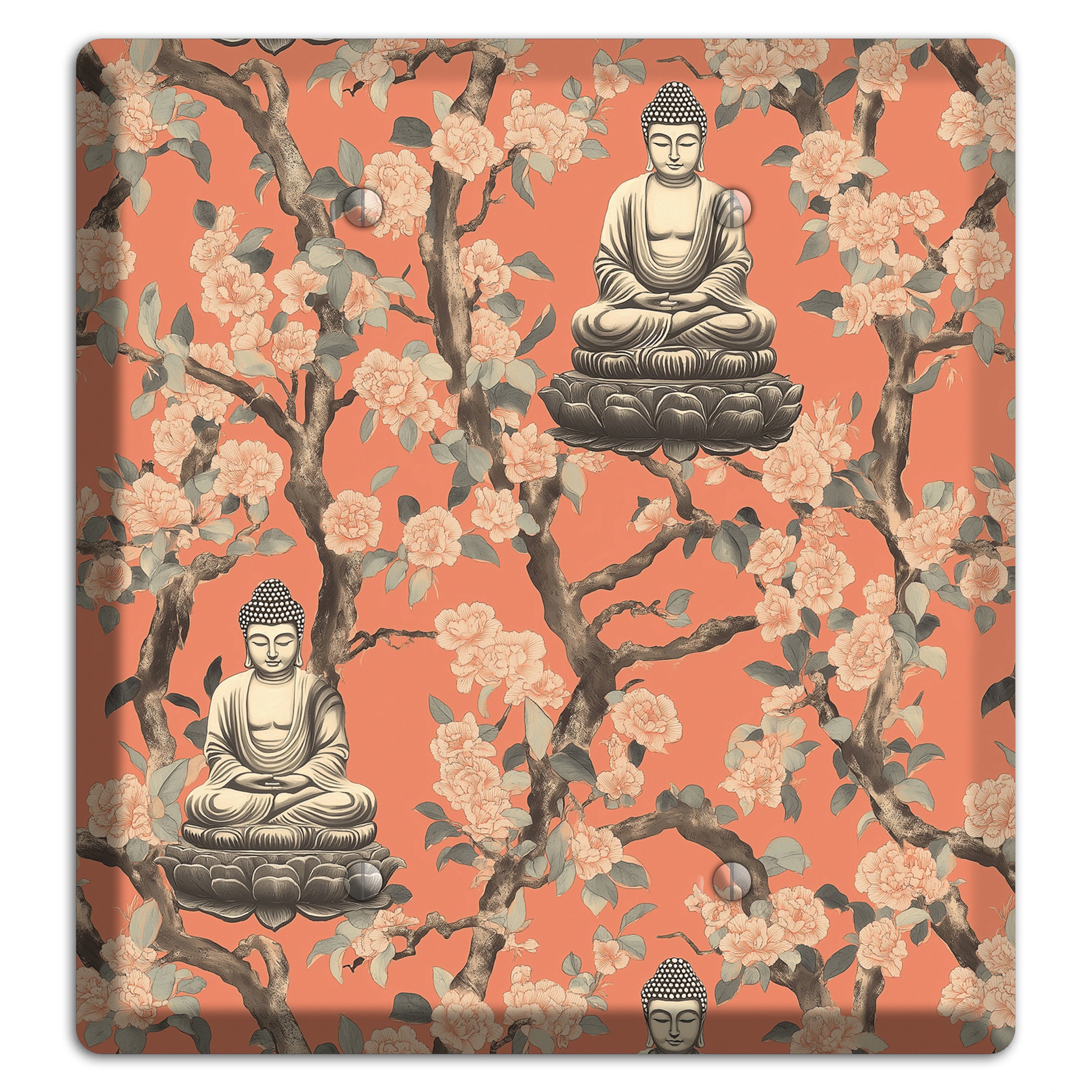 Lotus & Bough 2 Blank Wallplate
