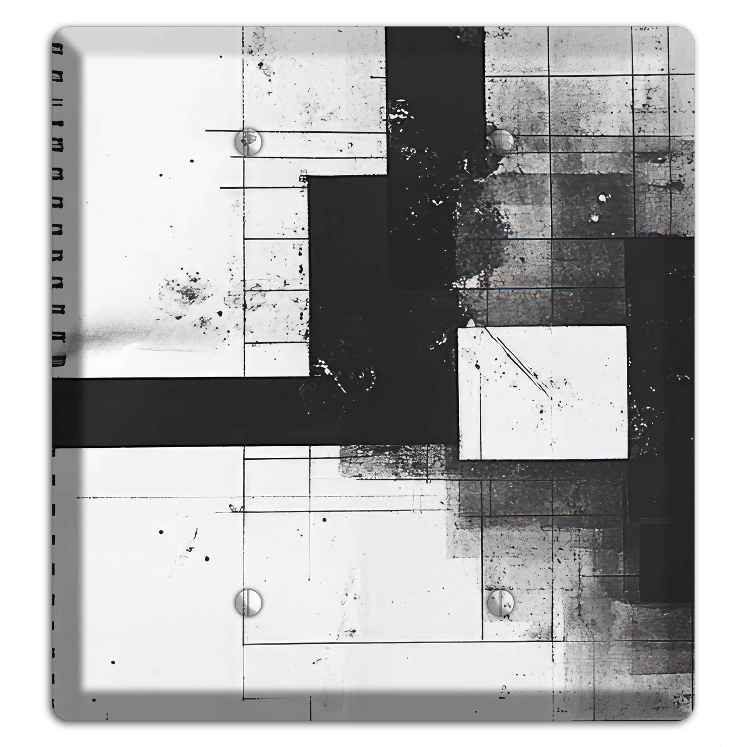 Fractured Blueprint 2 Blank Wallplate