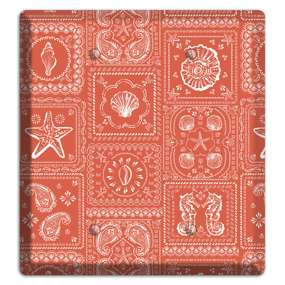 Terracotta Shell Patchwork 2 Blank Wallplate