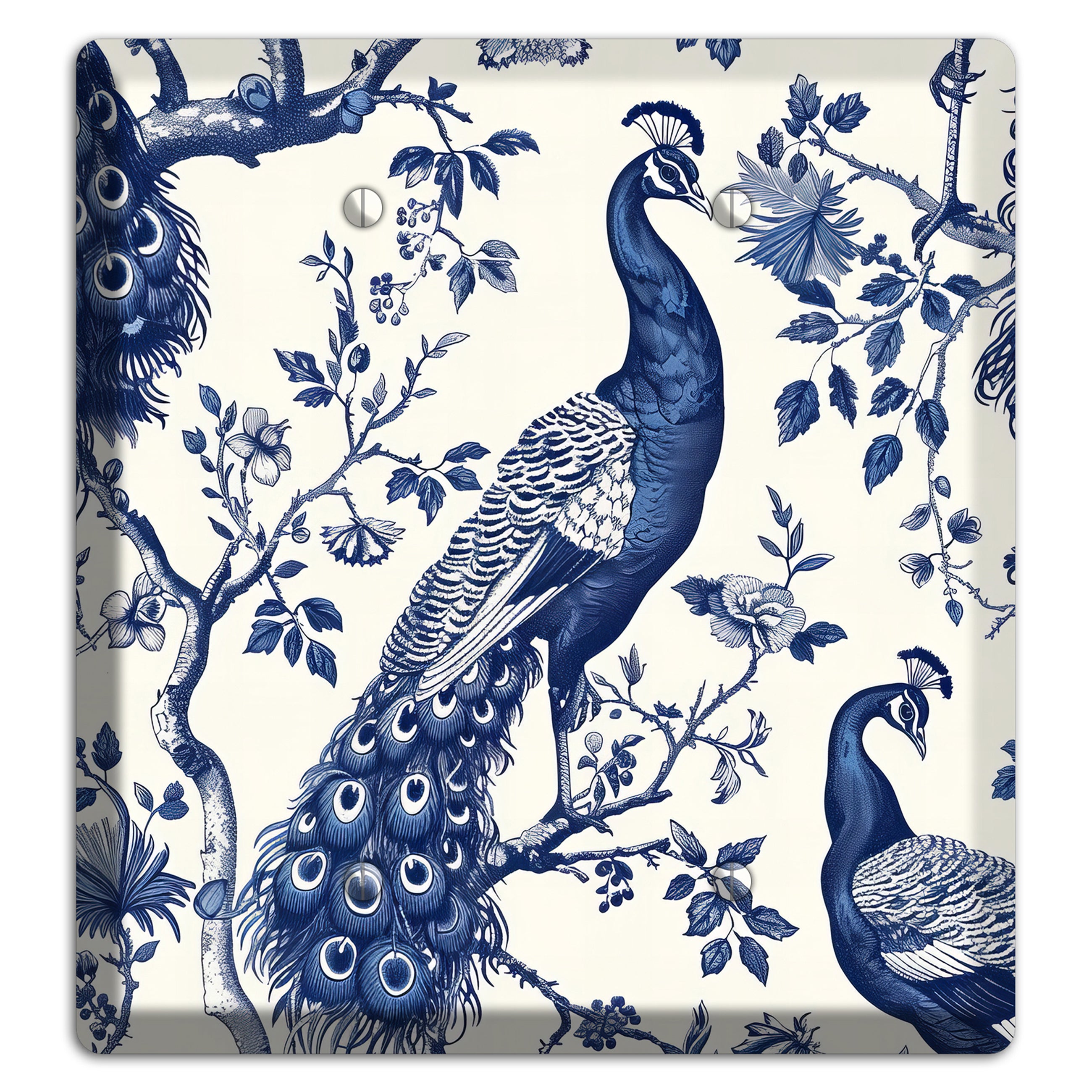 Peacock & Bough 2 Blank Wallplate