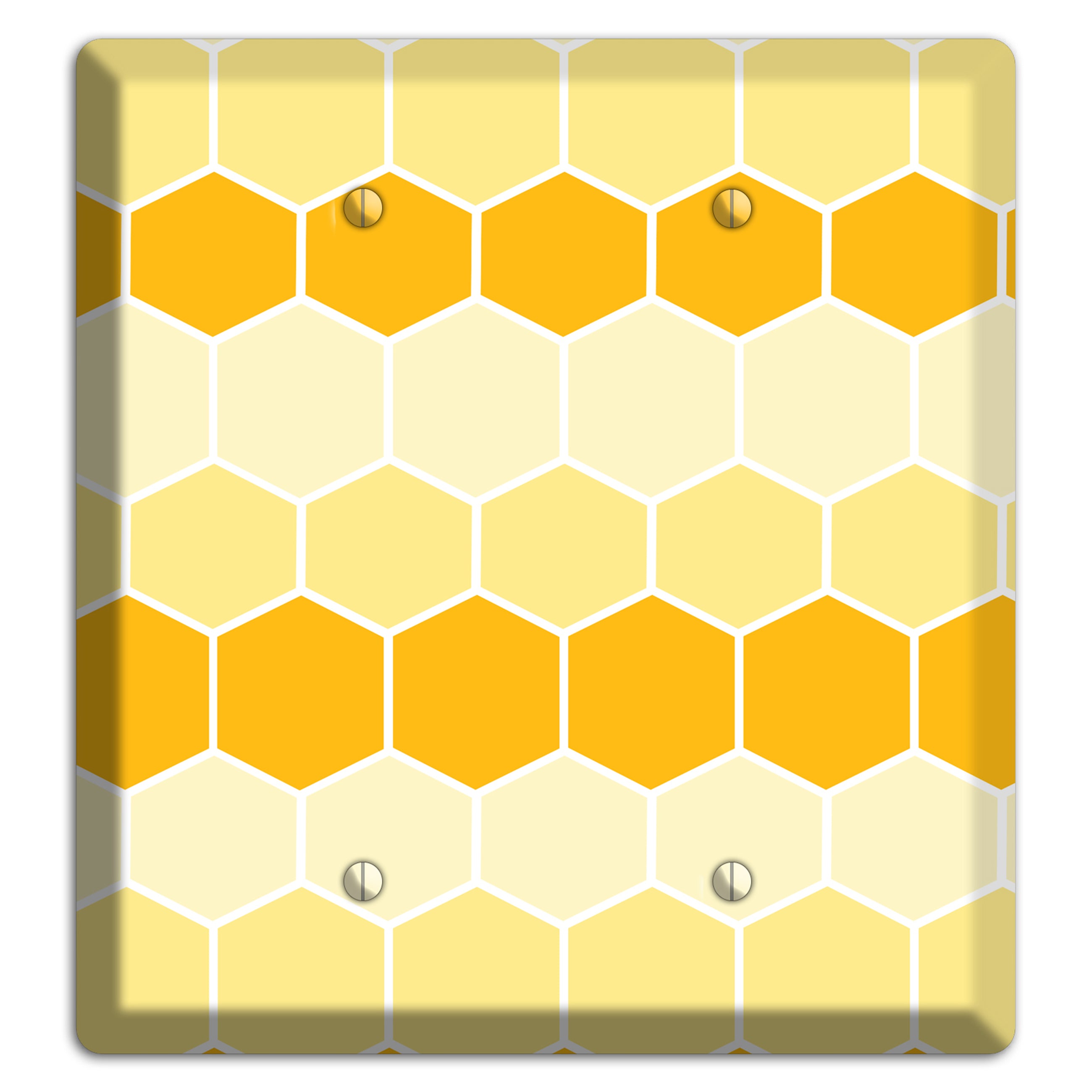 Golden Hollow Grid 2 Blank Wallplate