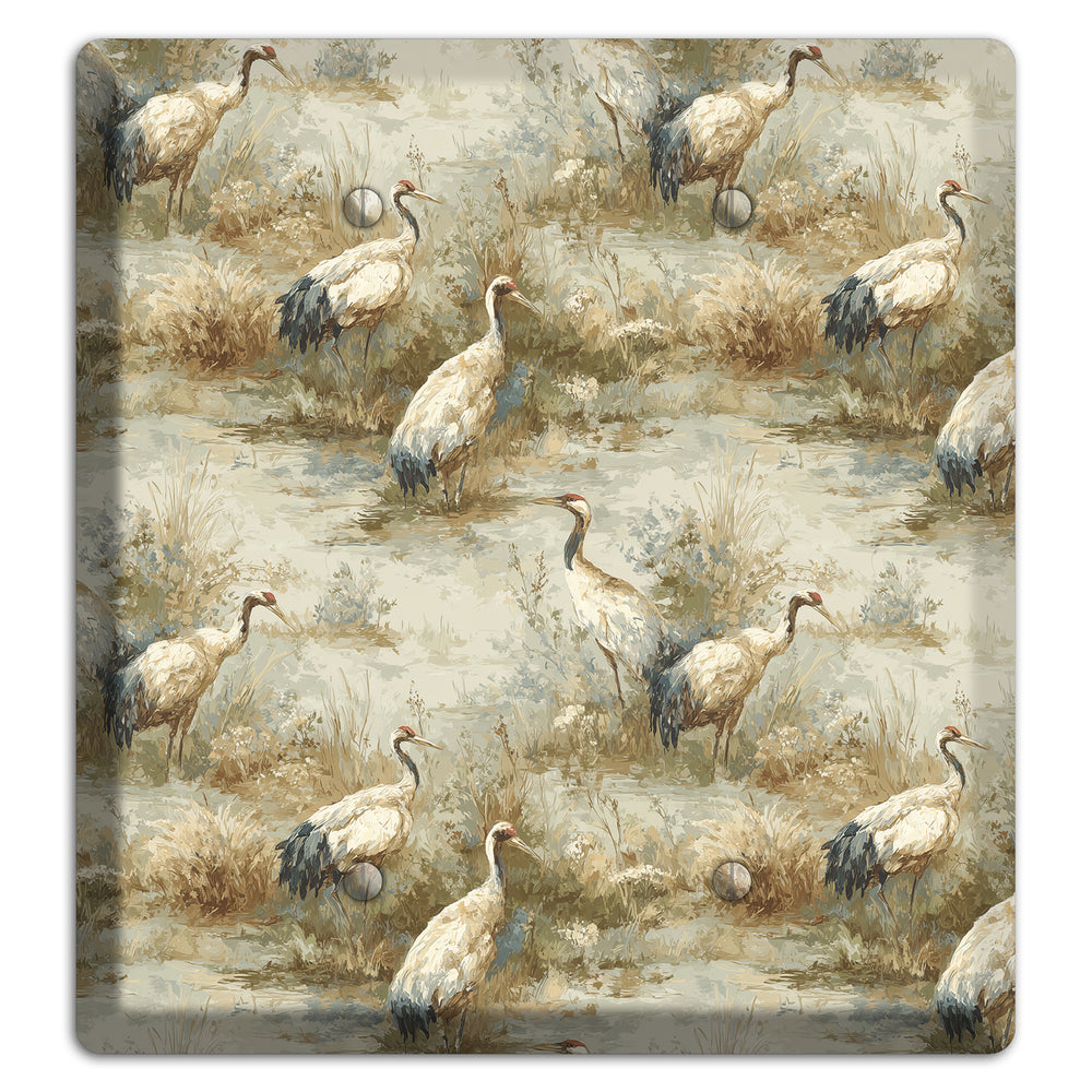 Marshland Crane Reverie 2 Blank Wallplate