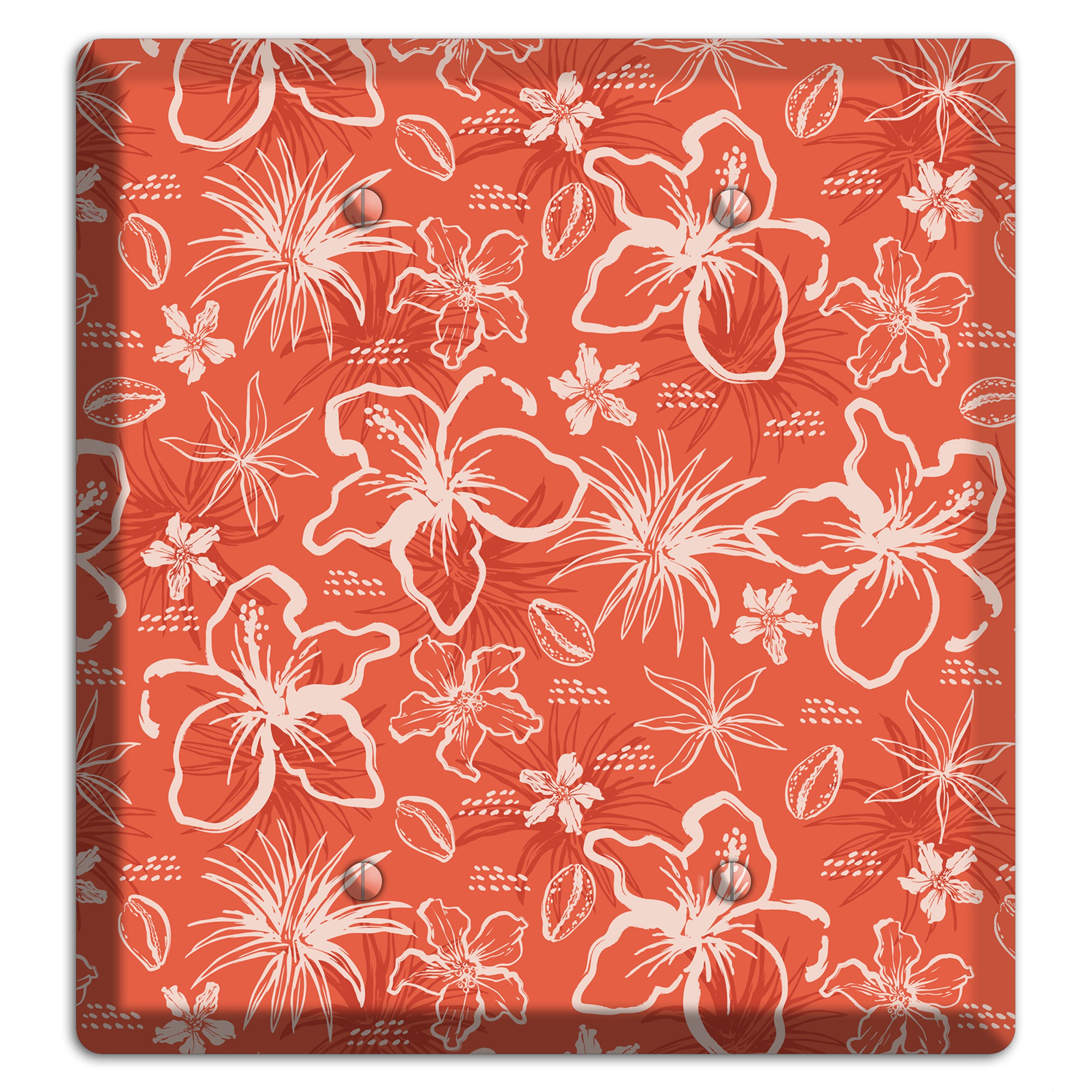 Coral Hibiscus Reverie 2 Blank Wallplate