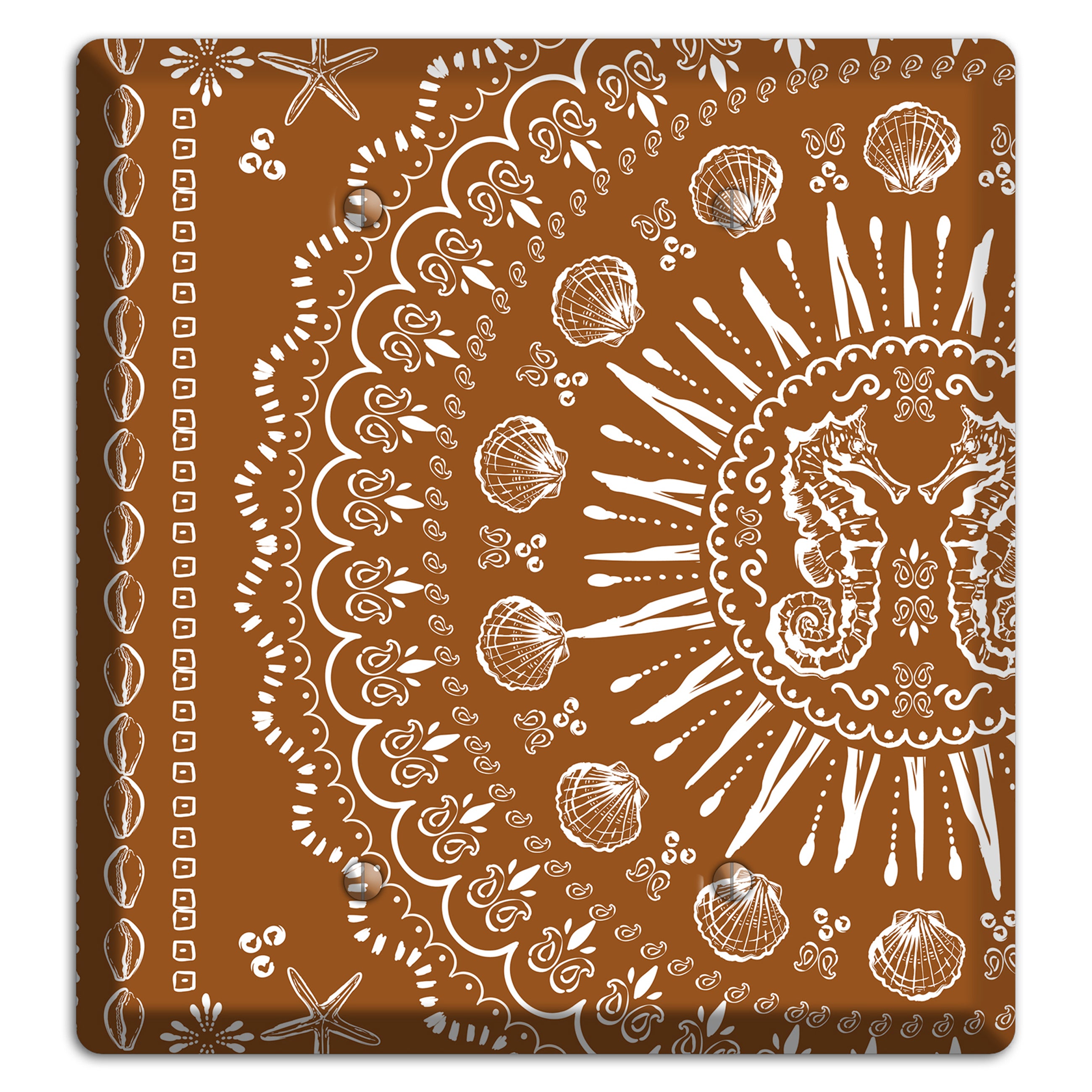 Russet Seahorse Mandala 2 Blank Wallplate