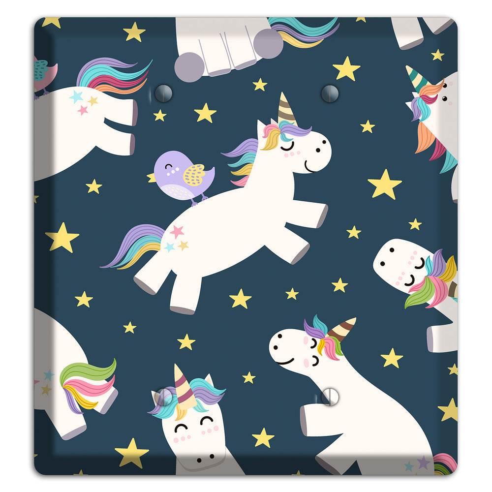 Dreamy Night Unicorns 2 Blank Wallplate