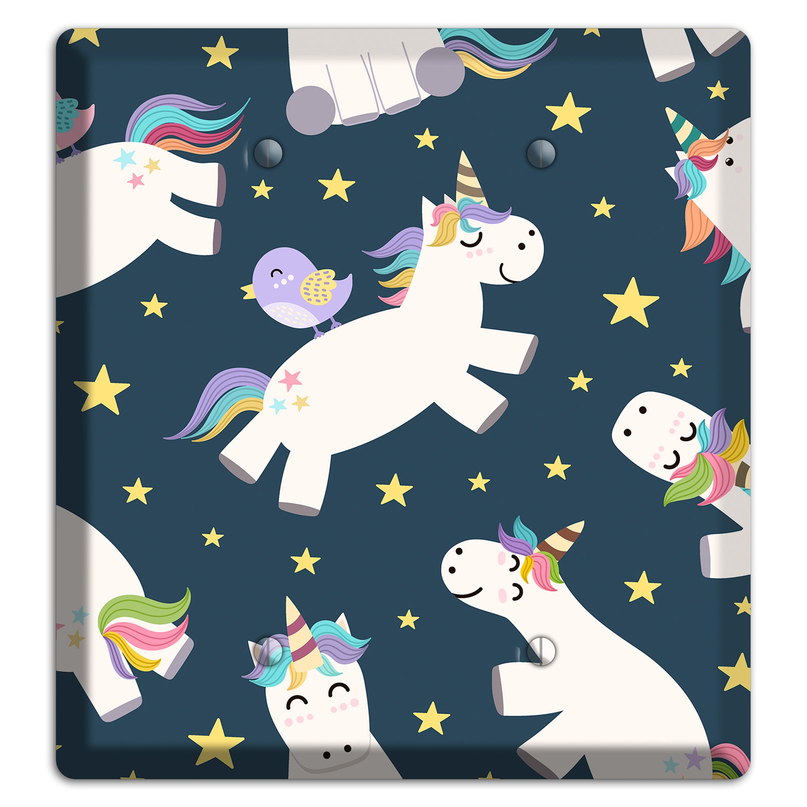 Dreamy Night Unicorns 2 Blank Wallplate