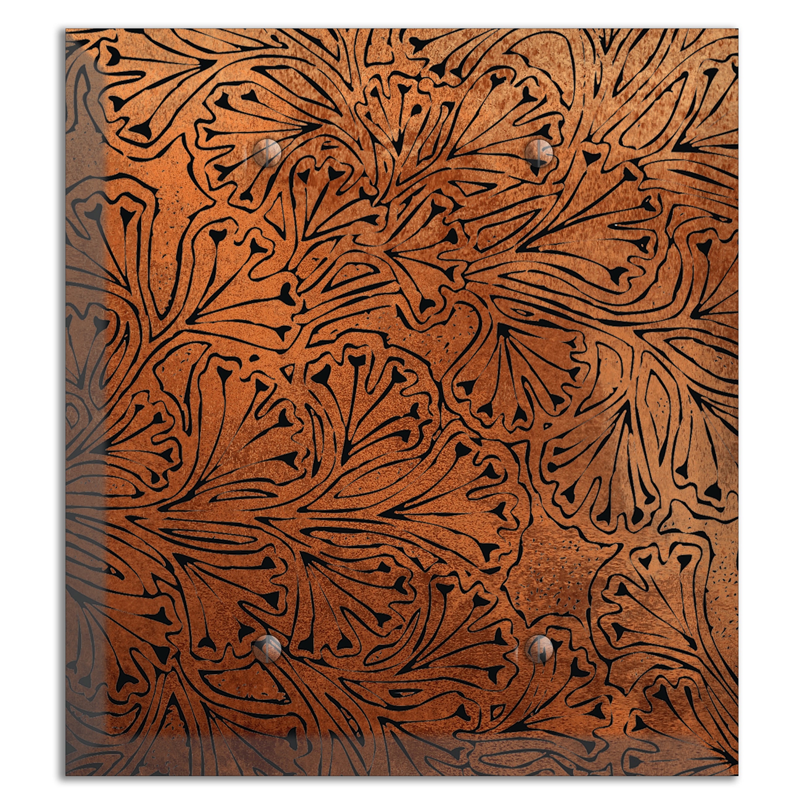 Antique Copper Maiden Fern 2 Blank Wallplate