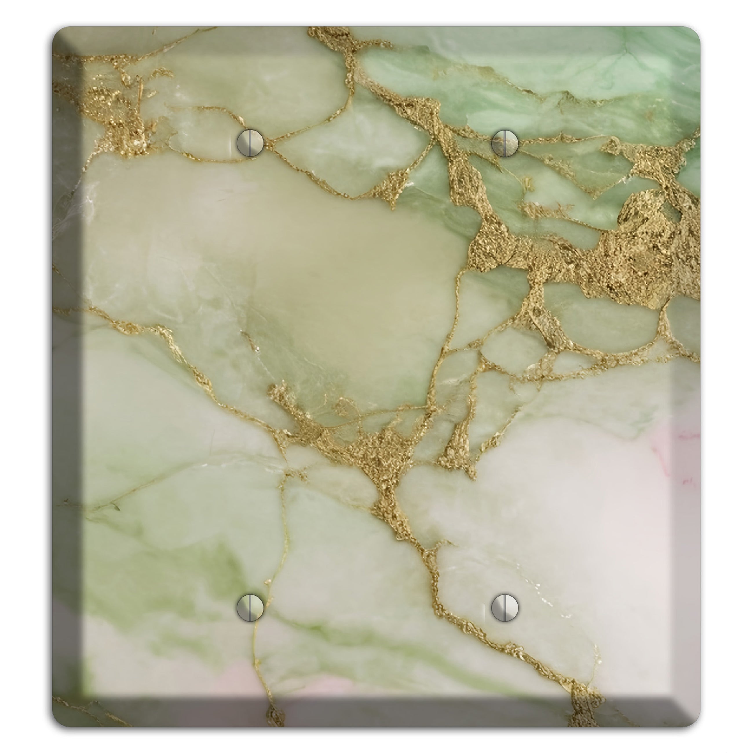 Swamp Green Marble 2 Blank Wallplate