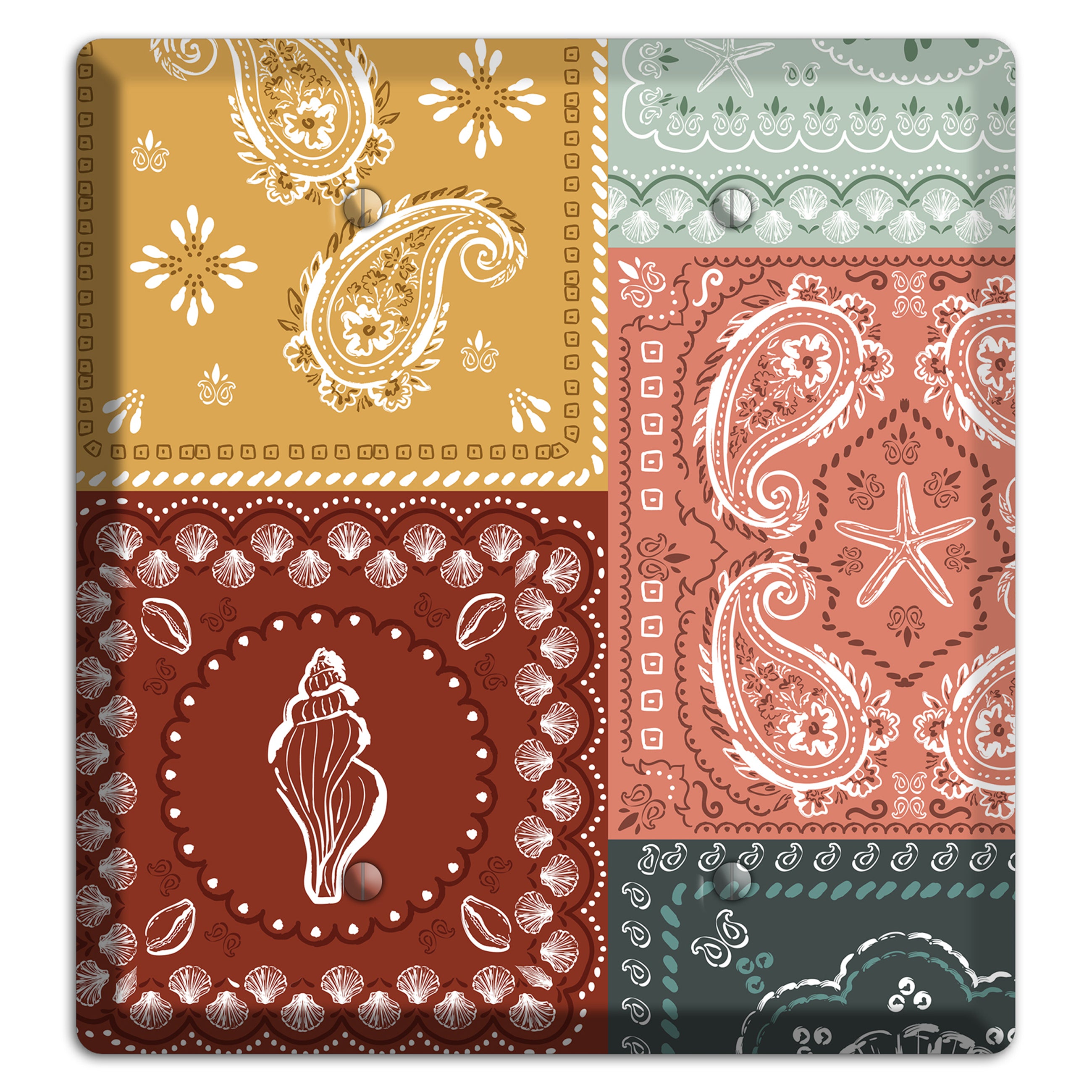 Patchwork Shore Reverie 2 Blank Wallplate