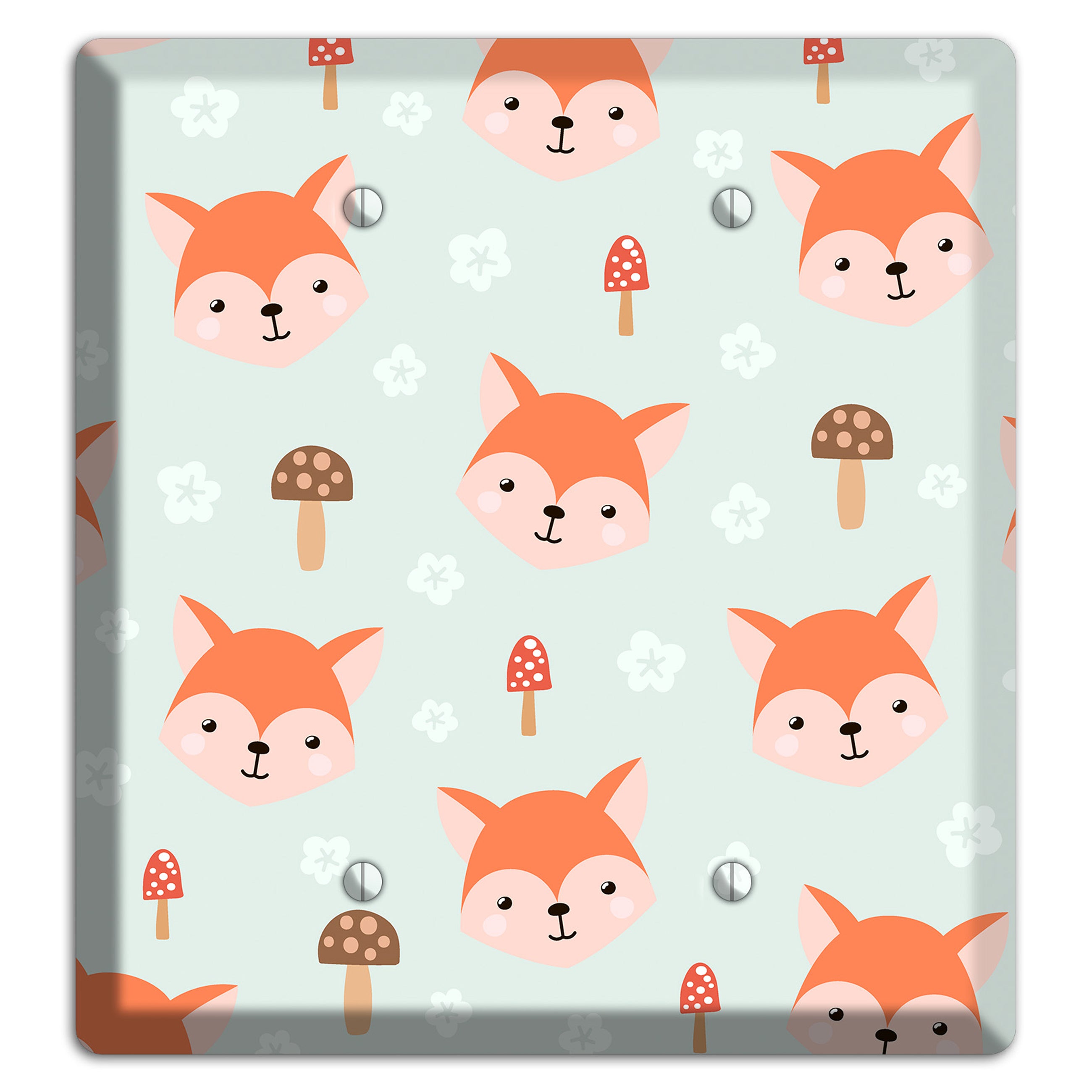 Fox & Fungi Friends 2 Blank Wallplate