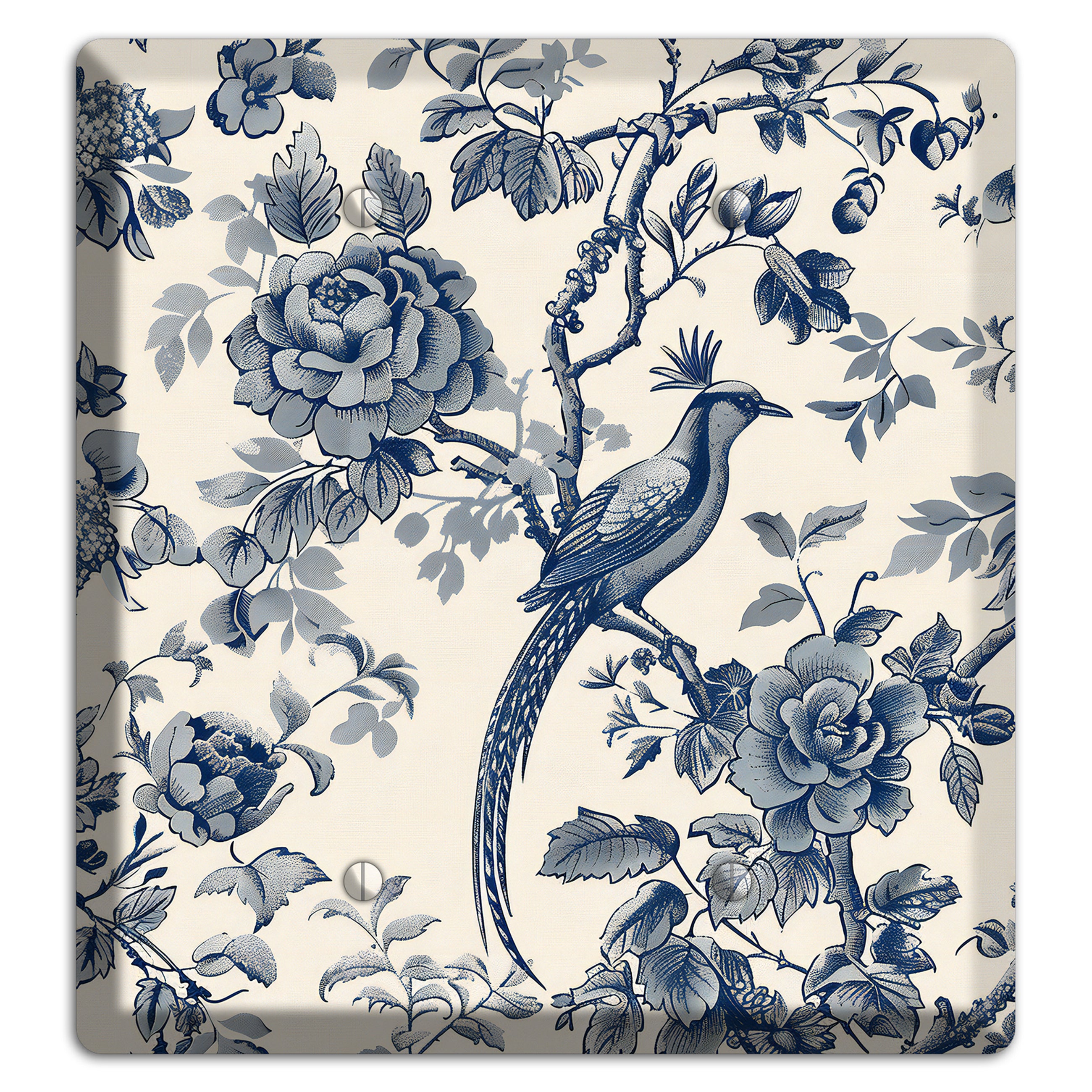 Pheasant & Peony 2 Blank Wallplate