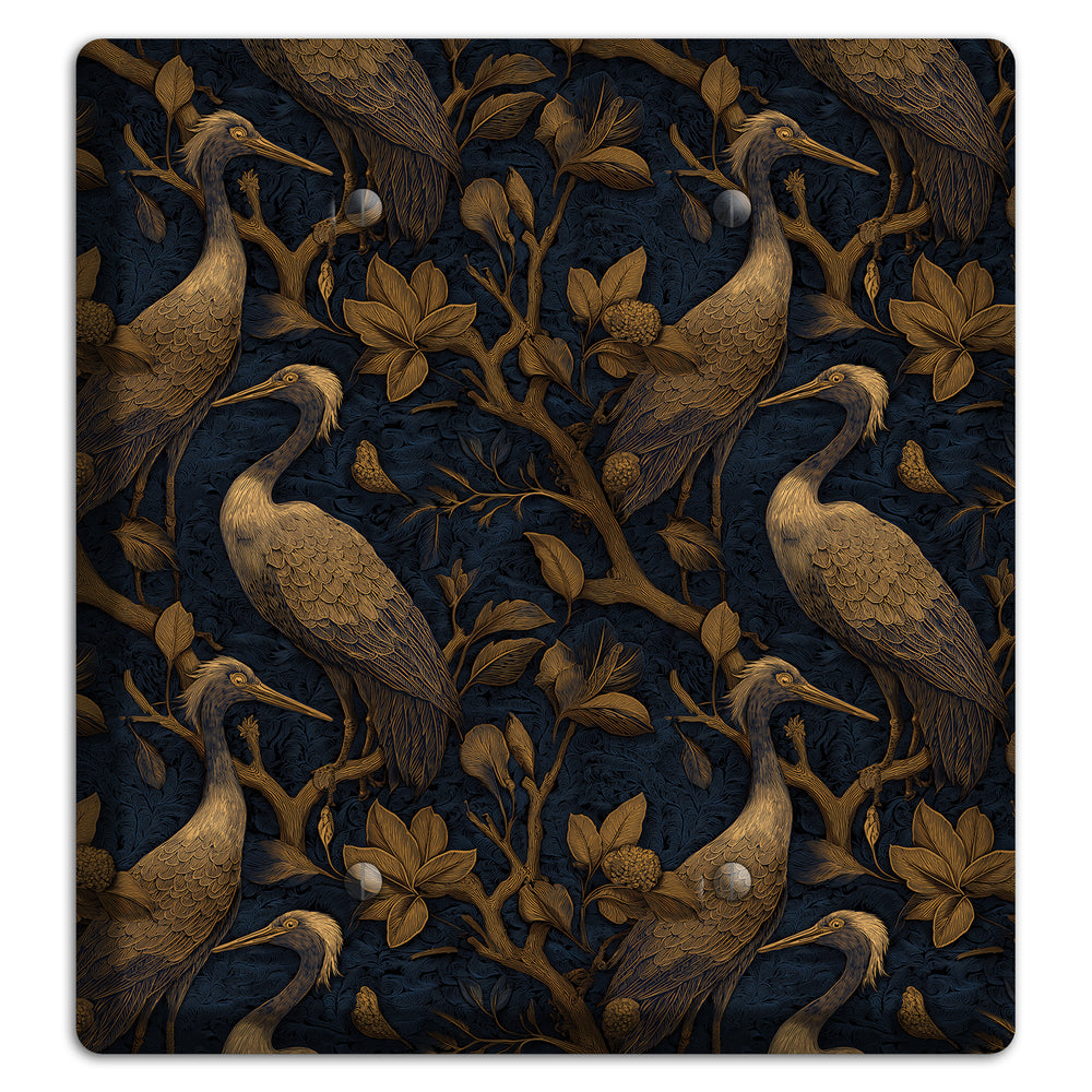 Gilded Heron Dusk 2 Blank Wallplate