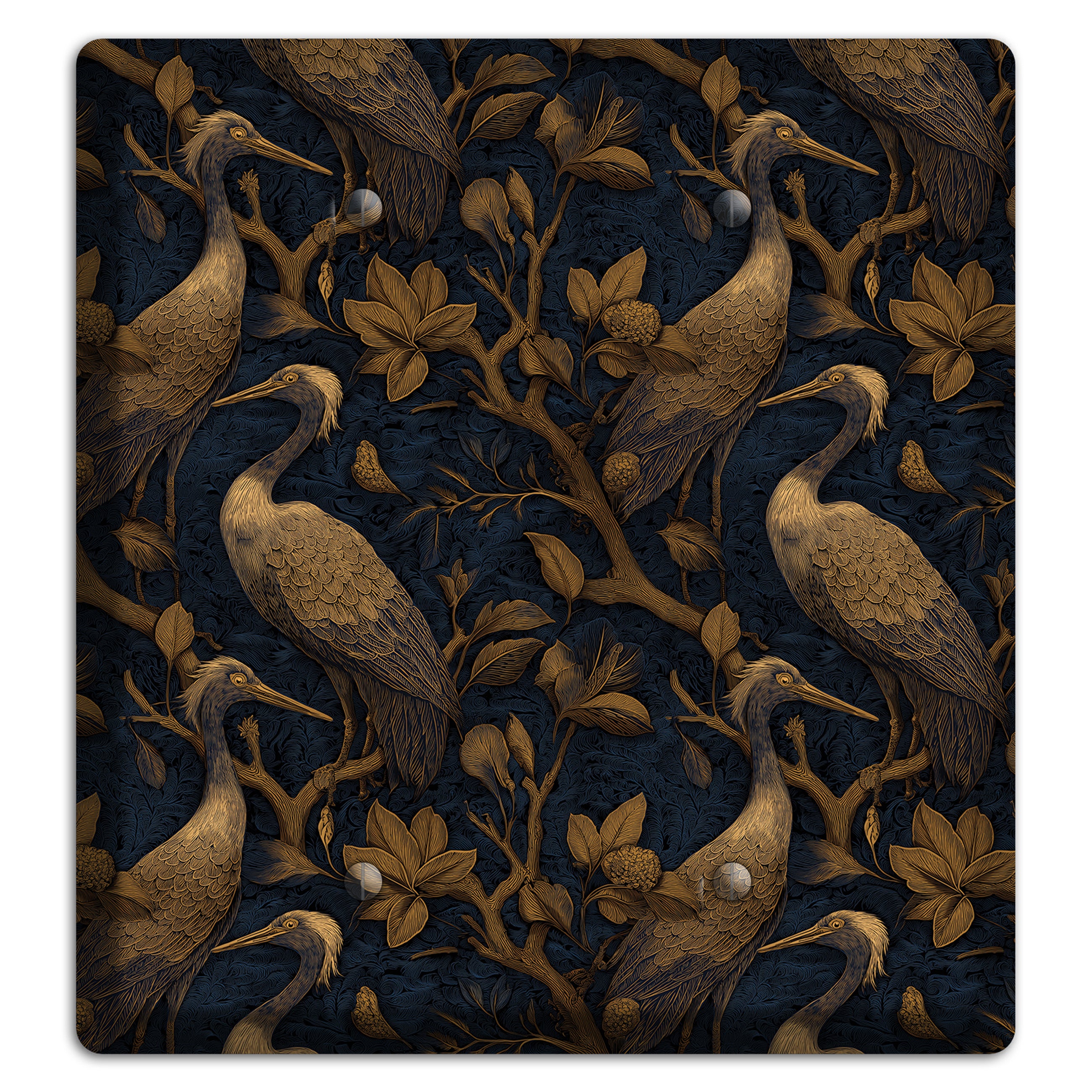 Gilded Heron Dusk 2 Blank Wallplate