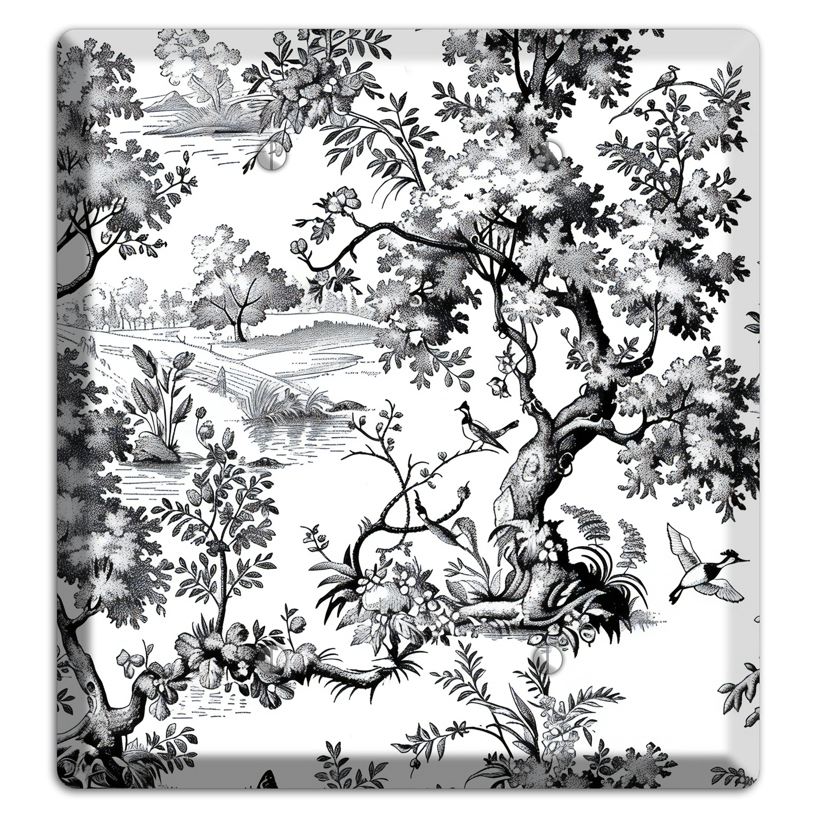 Pastoral Ink Reverie 2 Blank Wallplate