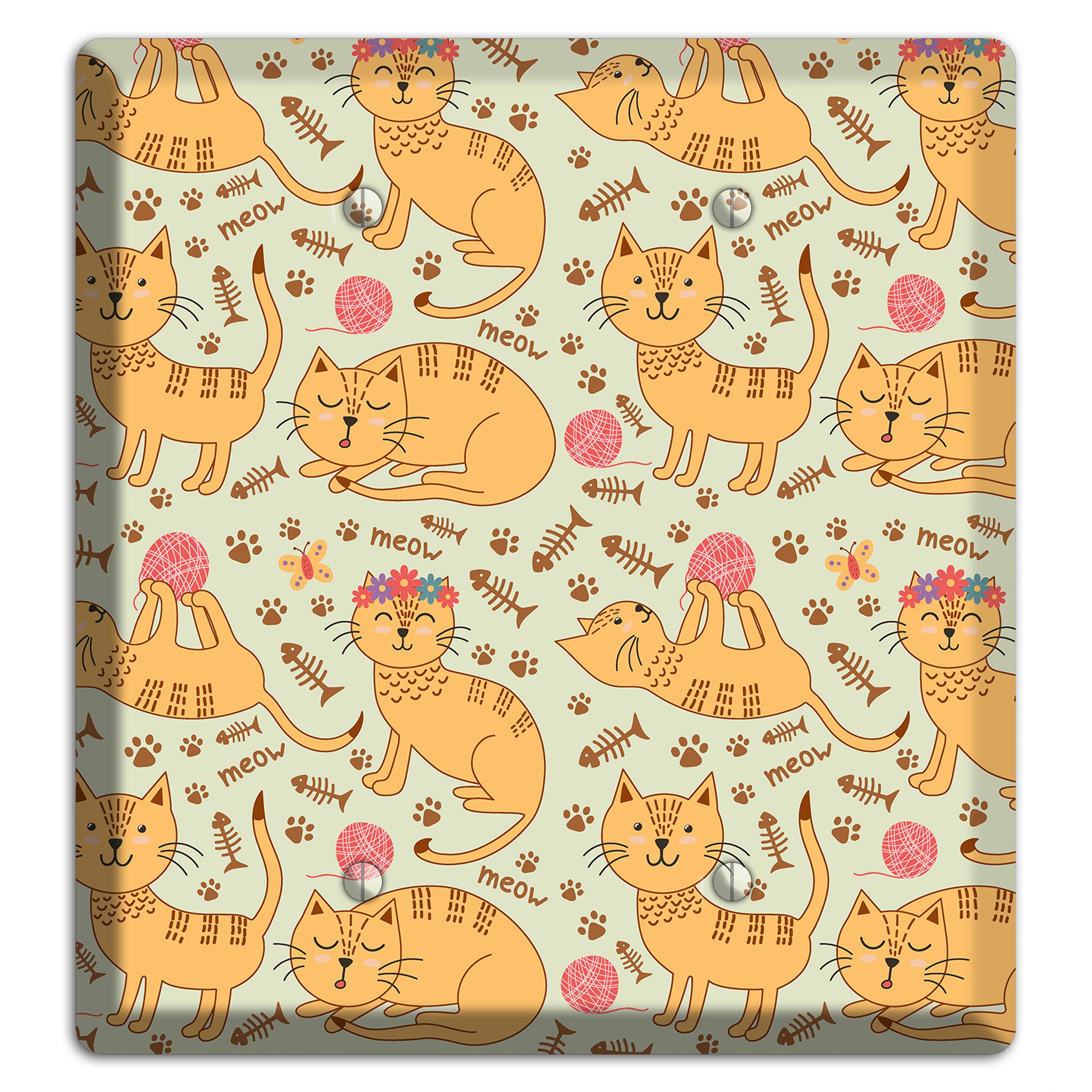 Meow Mix (Beige) 2 Blank Wallplate
