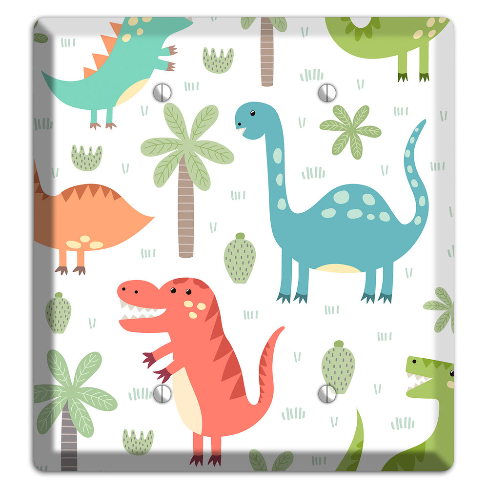 Jurassic Pals (Pastel) 2 Blank Wallplate