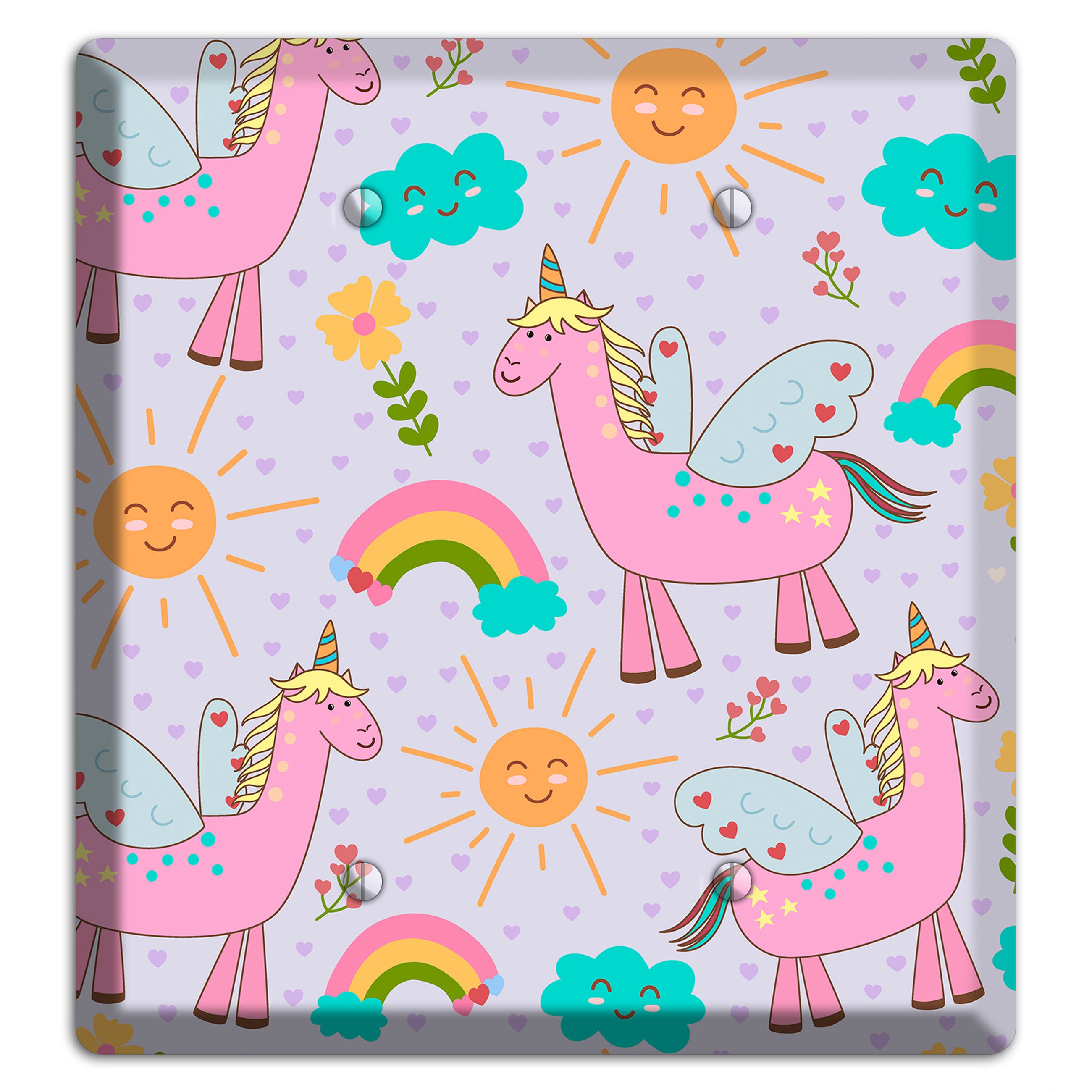 Magic Meadow (Lavender) 2 Blank Wallplate