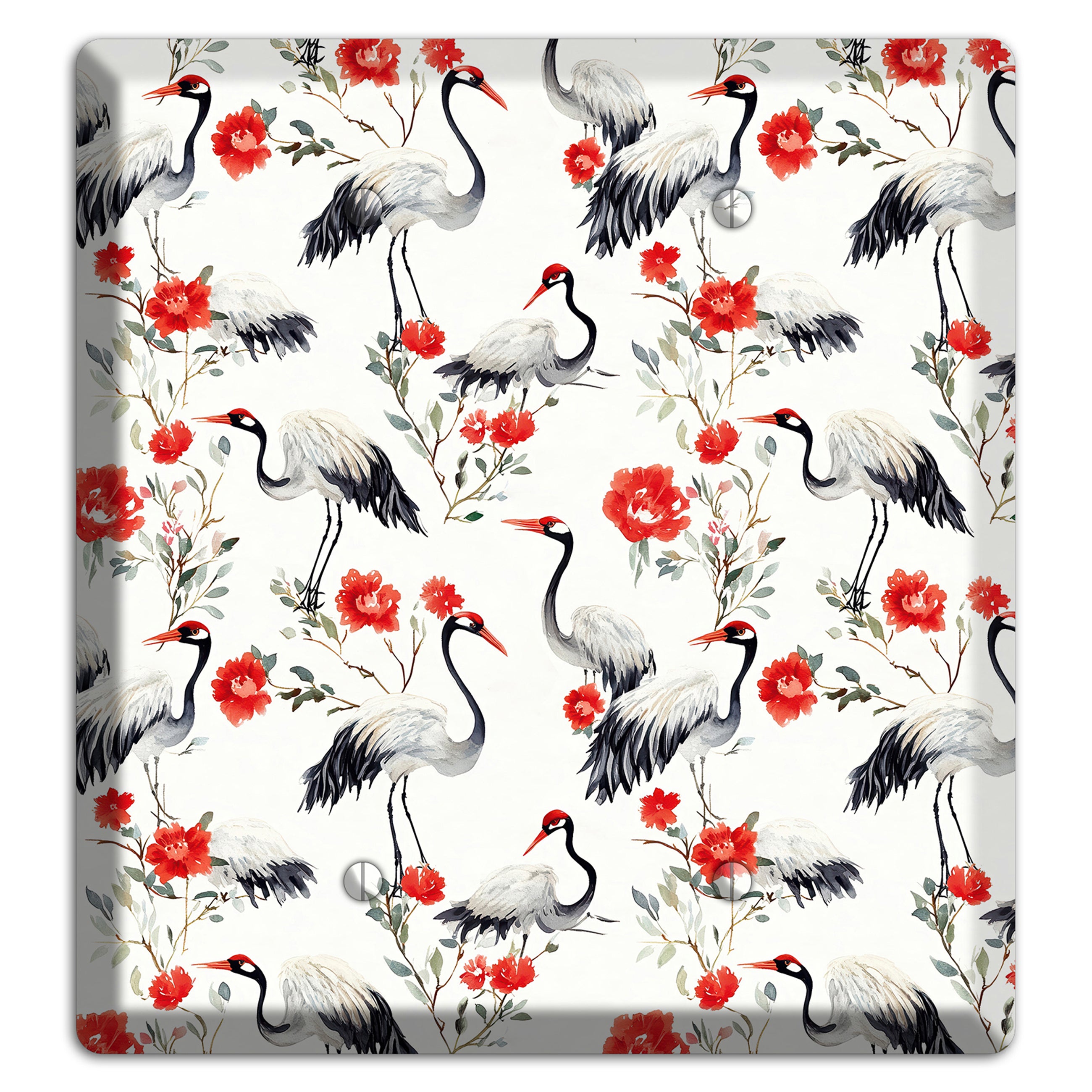 Scarlet Plume Garden 2 Blank Wallplate