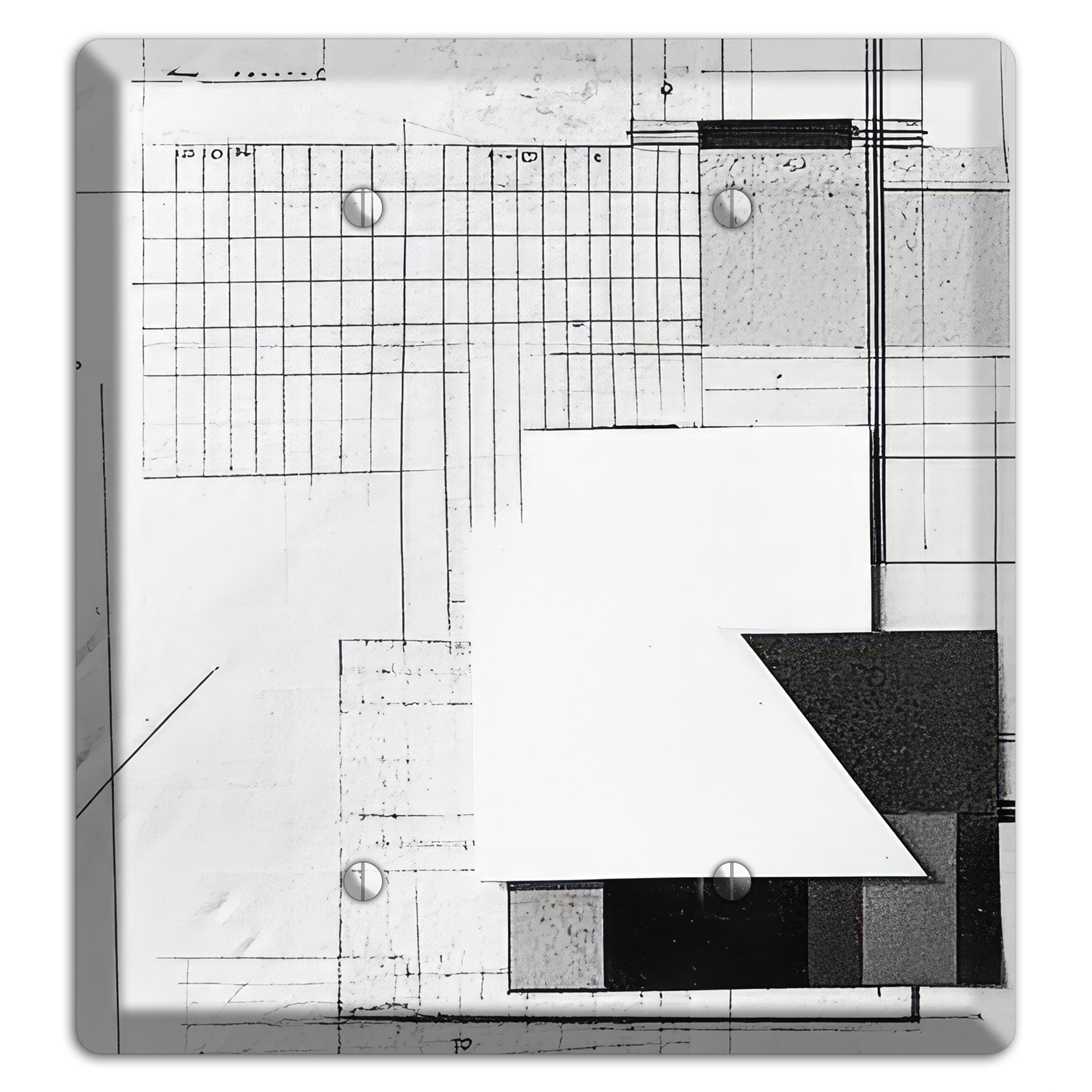 Blueprint Palimpsest 2 Blank Wallplate
