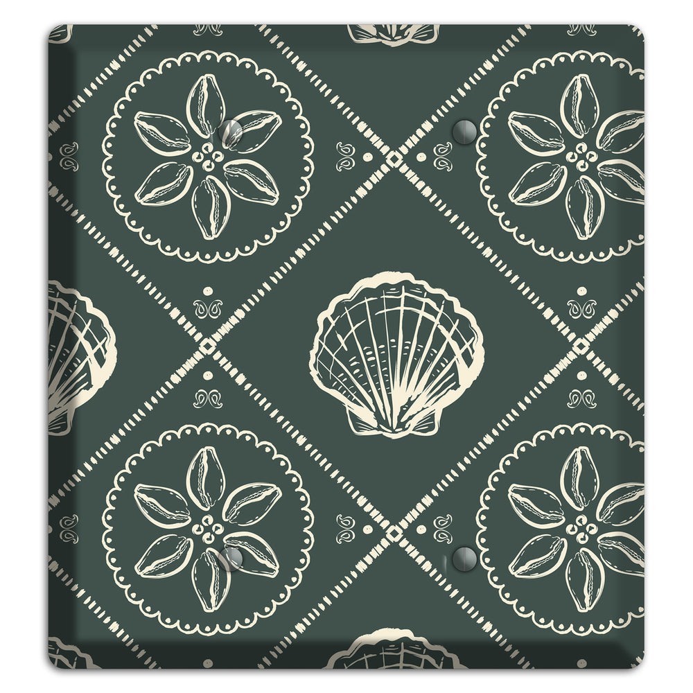 Slate Cowrie Medallion 2 Blank Wallplate