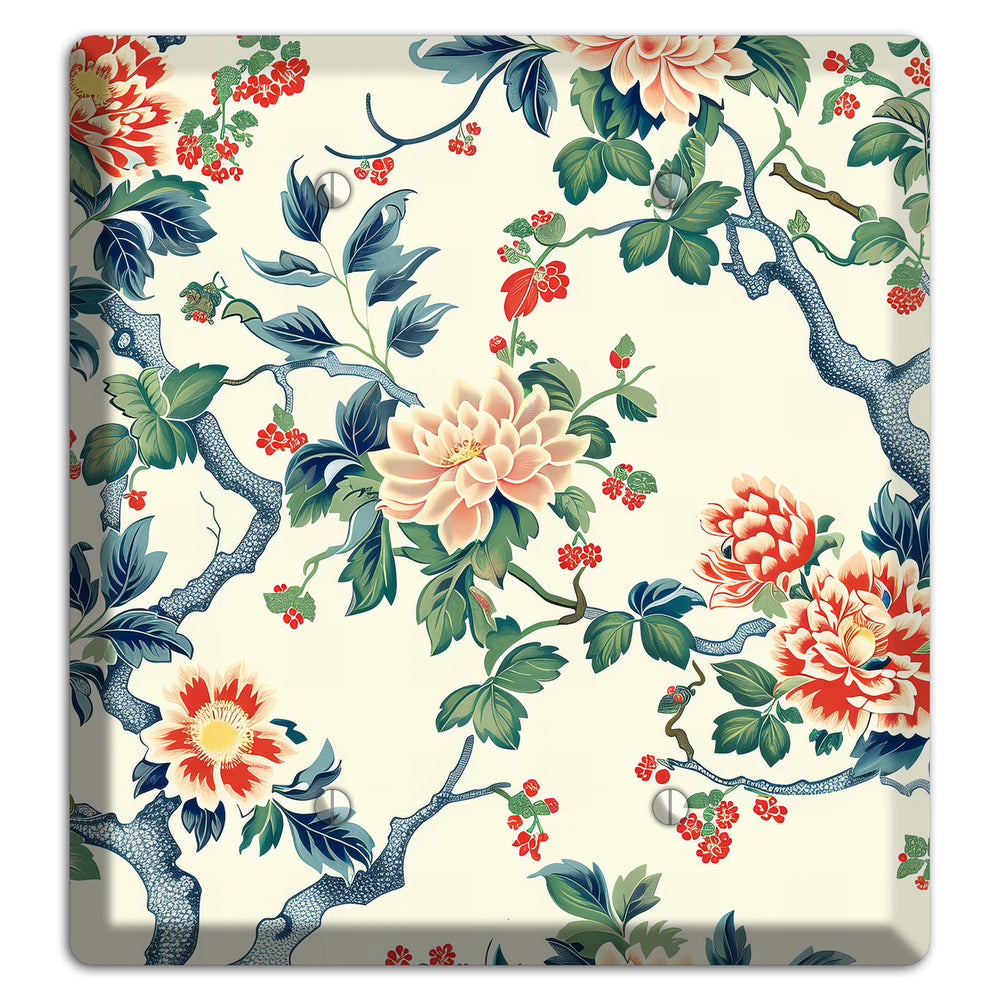 Peony & Branch 2 Blank Wallplate