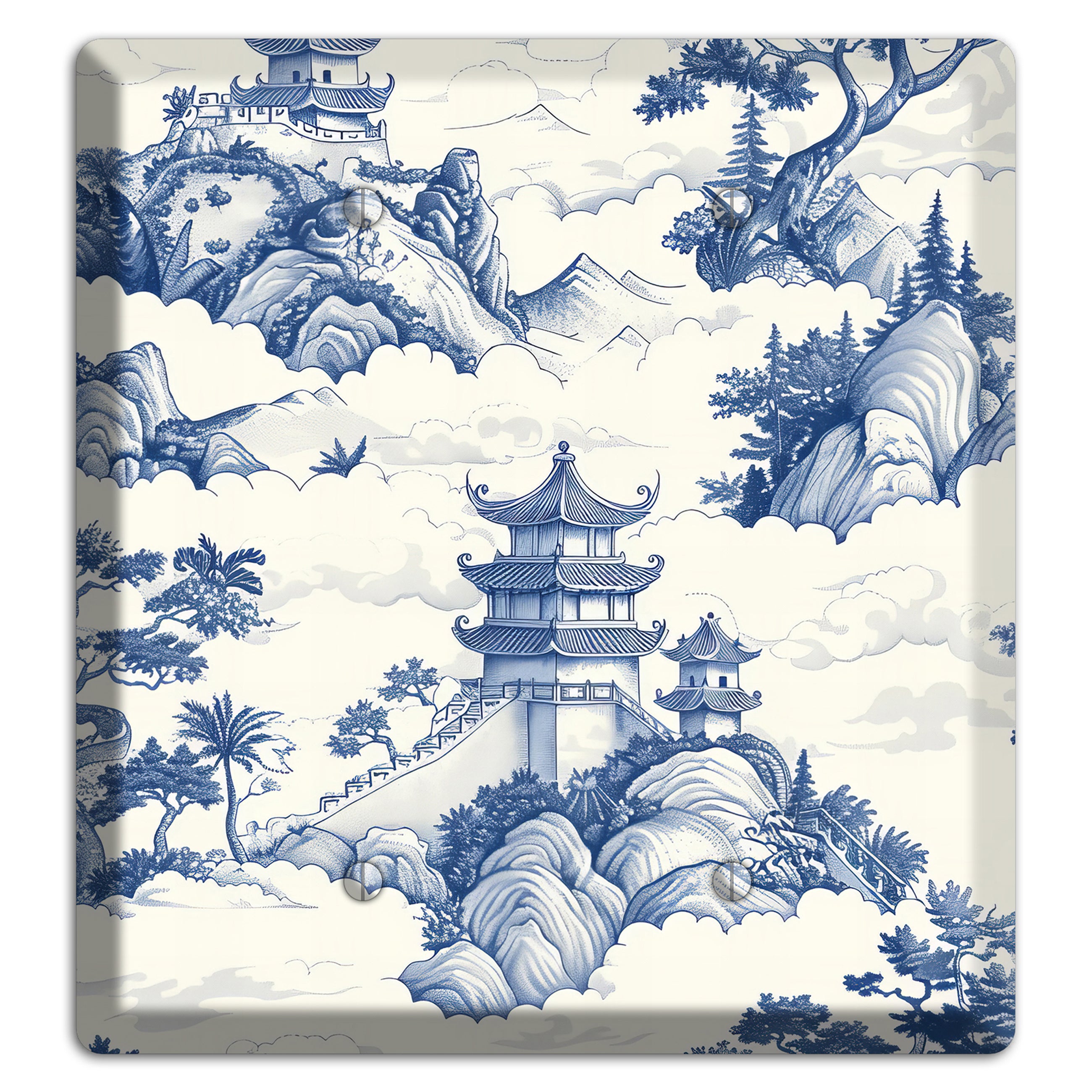 Celestial Pagoda Mist 2 Blank Wallplate