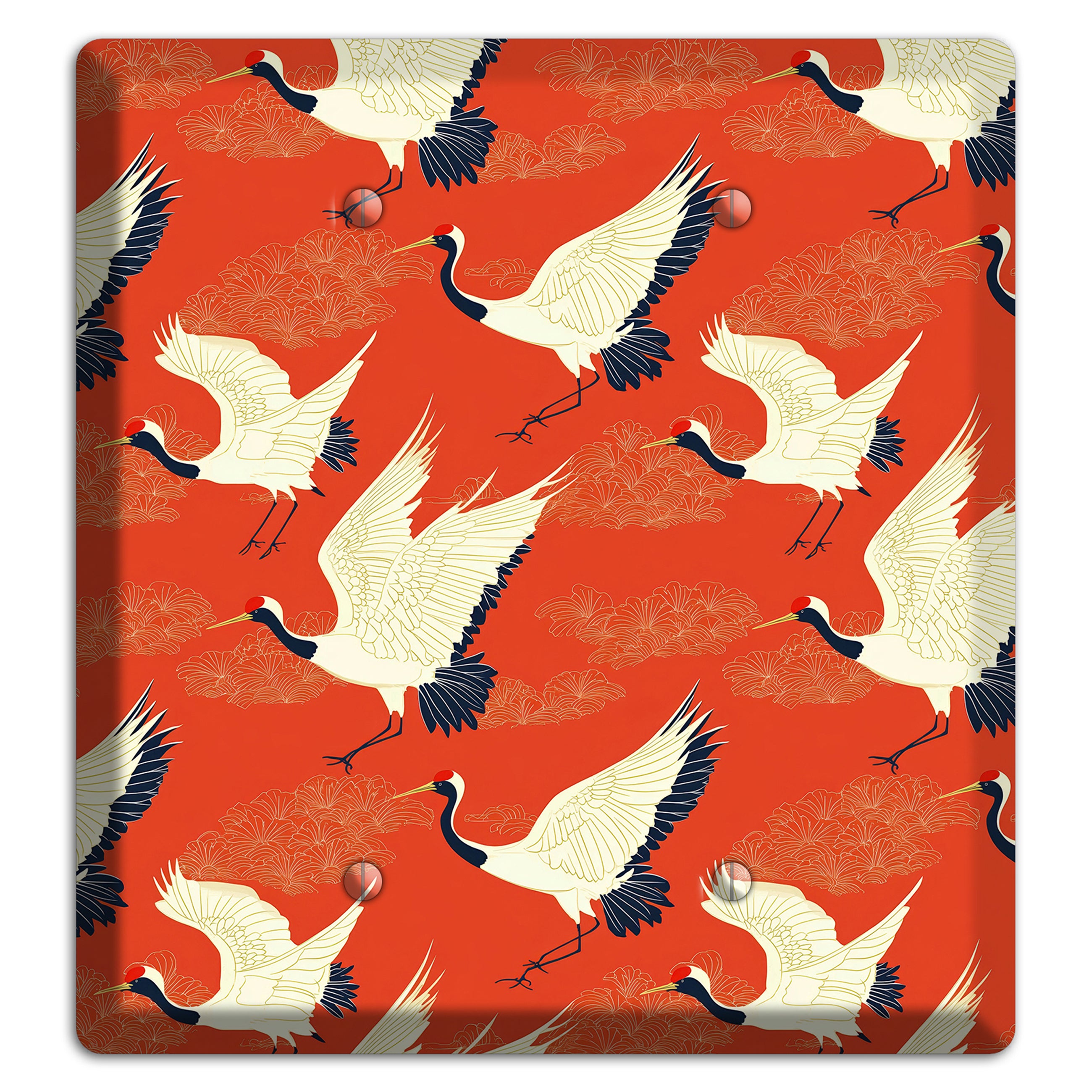 Vermillion Crane Flight 2 Blank Wallplate