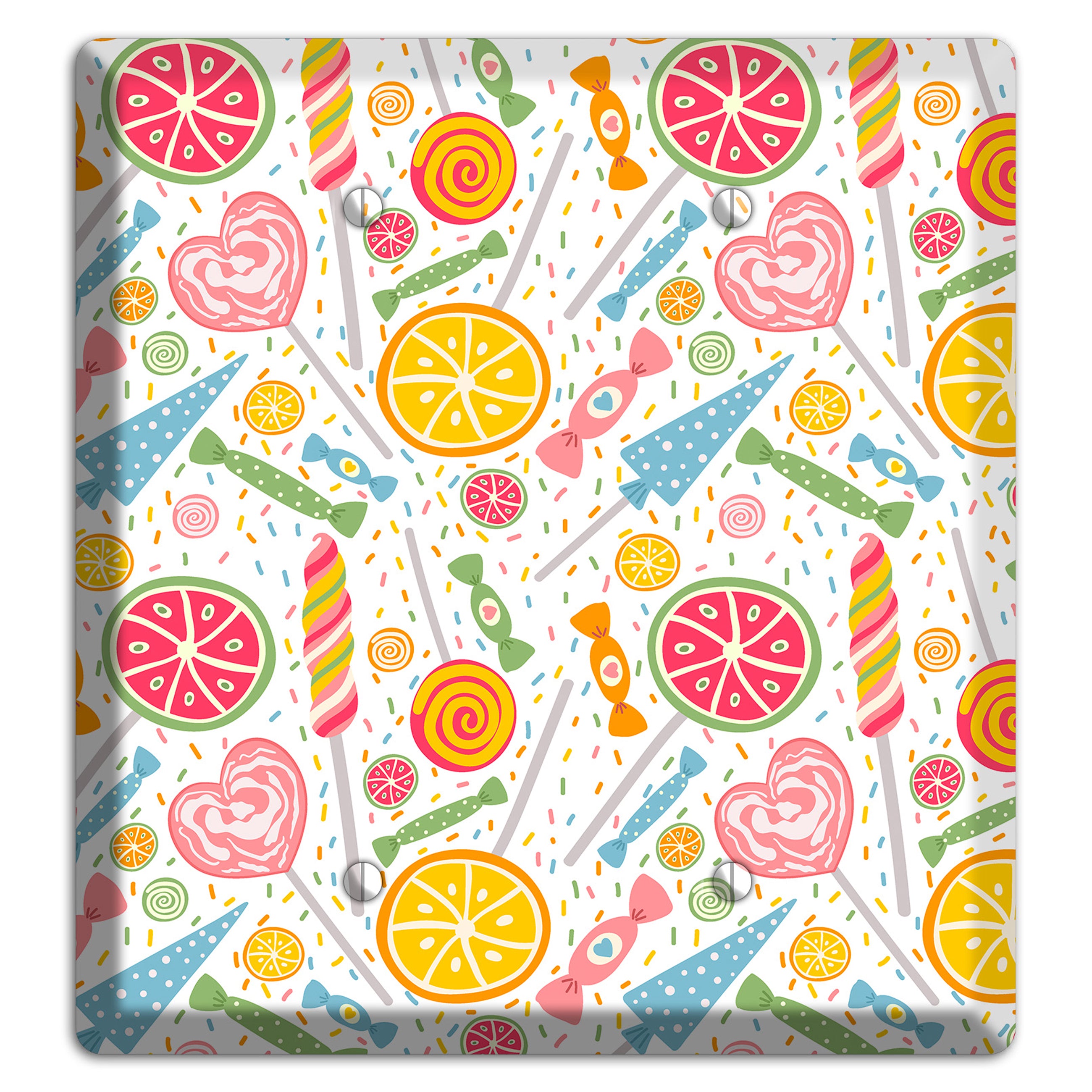 Candy Carnival (White) 2 Blank Wallplate