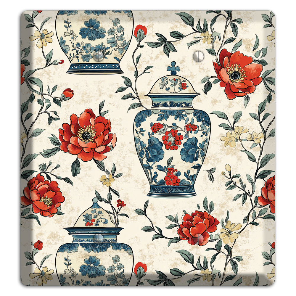 Porcelain & Peony 2 Blank Wallplate