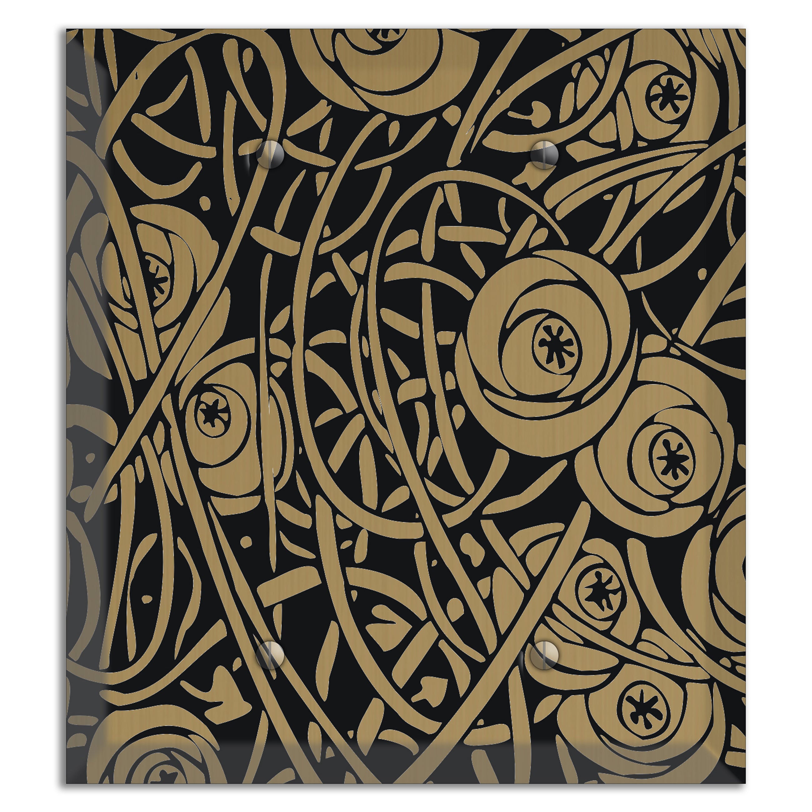 Tower Gold Serpent Bloom 2 Blank Wallplate