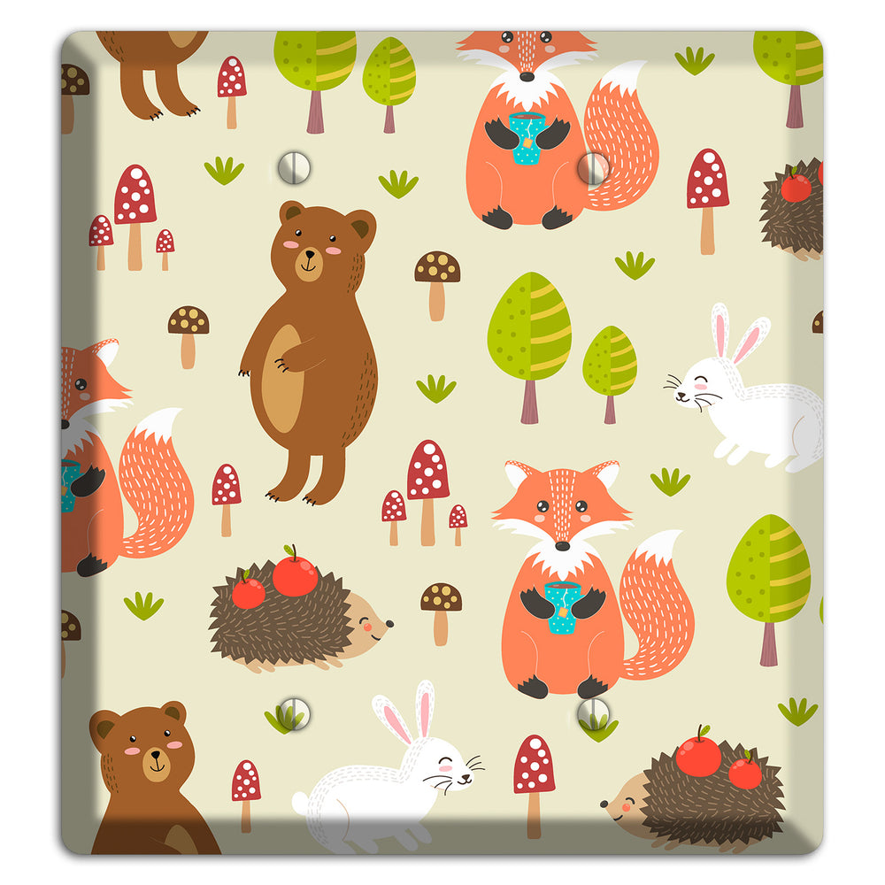 Forest Critters (Beige) 2 Blank Wallplate