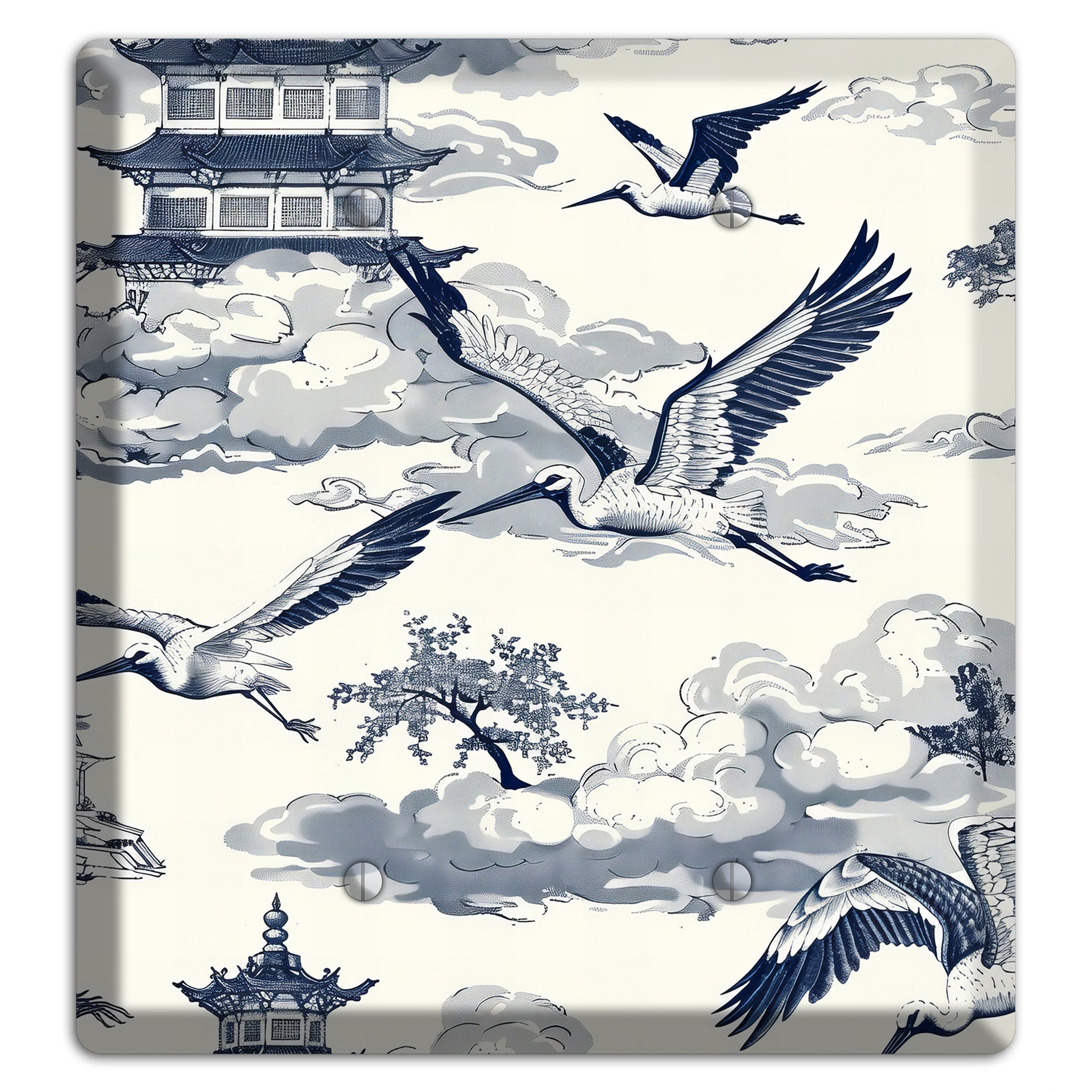 Crane Sky Toile 2 Blank Wallplate