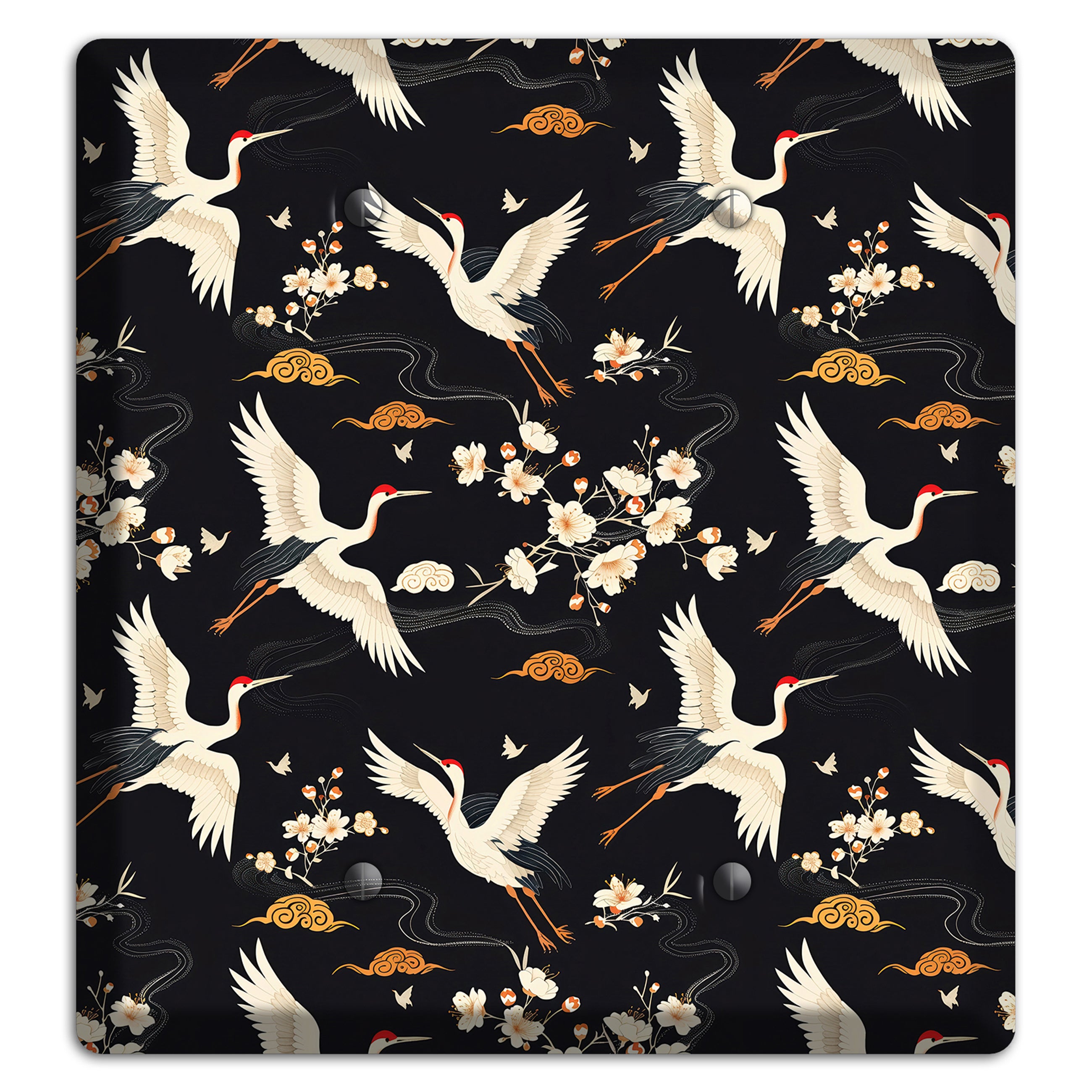 Obsidian Crane Nocturne 2 Blank Wallplate