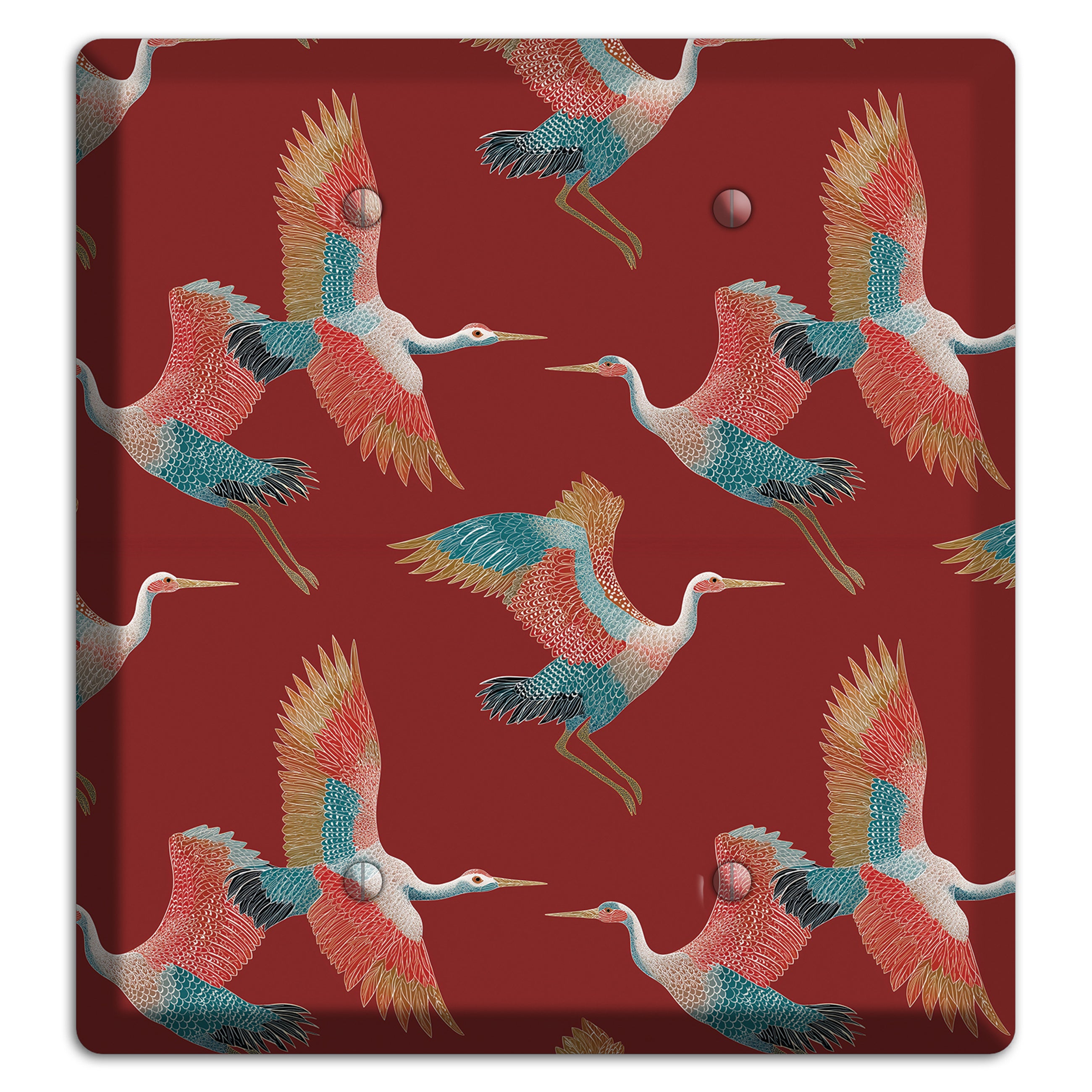 Crimson Heron Dance 2 Blank Wallplate