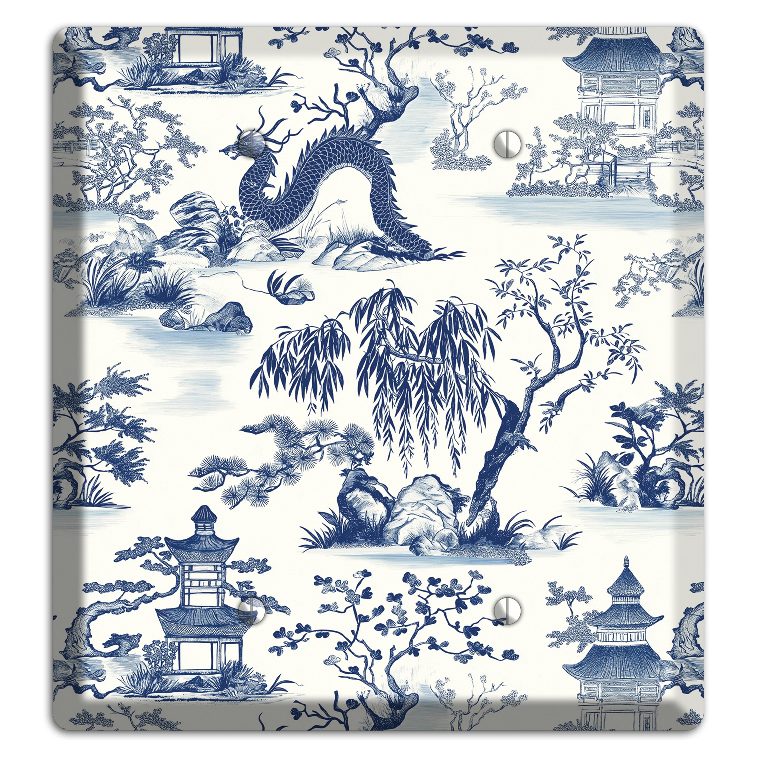 Dragon & Pagoda 2 Blank Wallplate