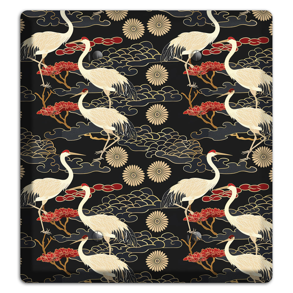 Obsidian Crane Procession 2 Blank Wallplate