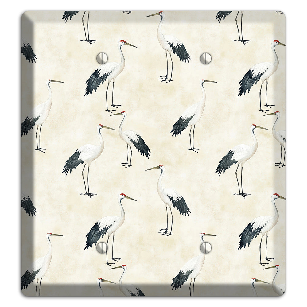 Pearl Crane Garden 2 Blank Wallplate