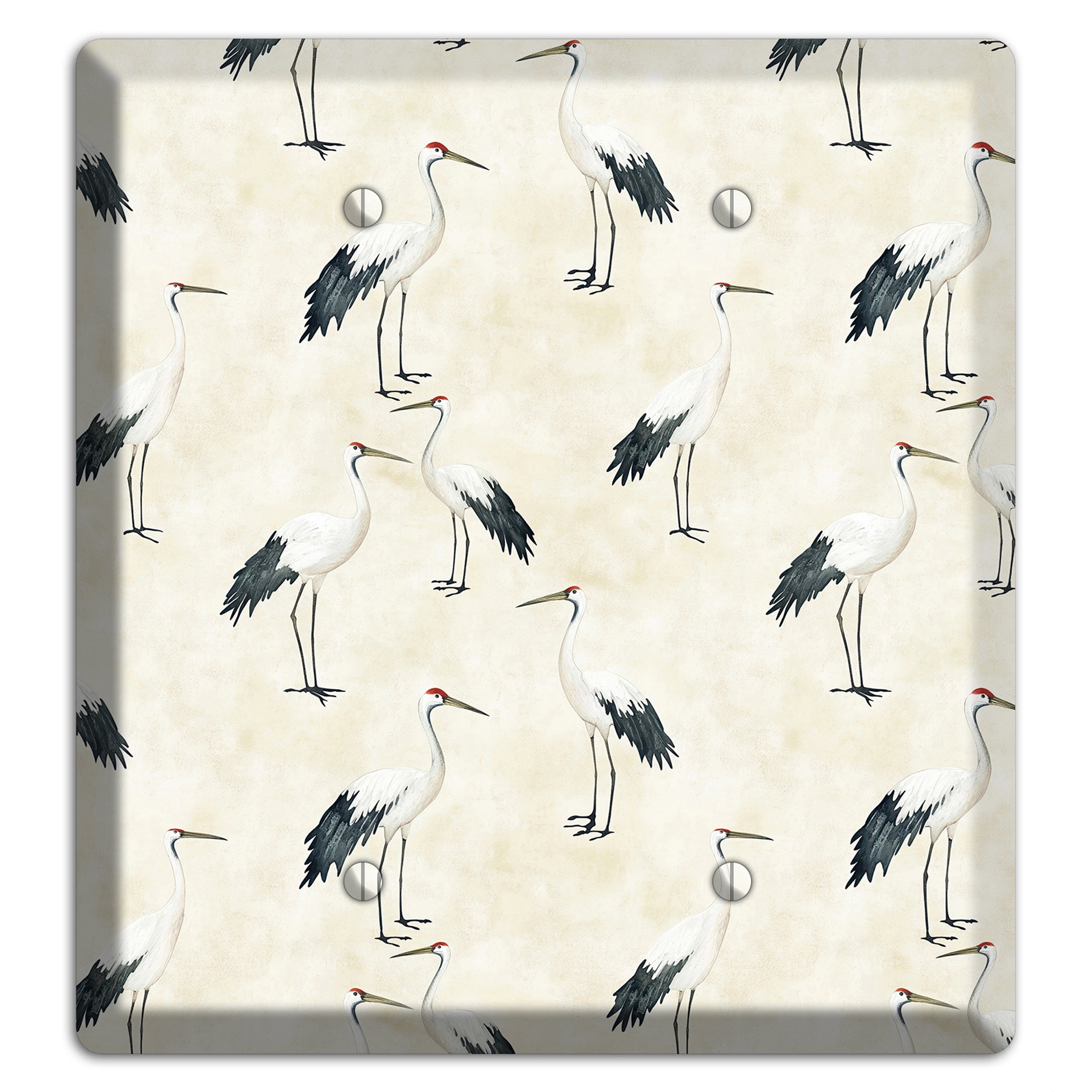 Pearl Crane Garden 2 Blank Wallplate