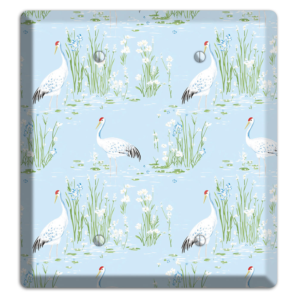 Azure Crane Sanctuary 2 Blank Wallplate
