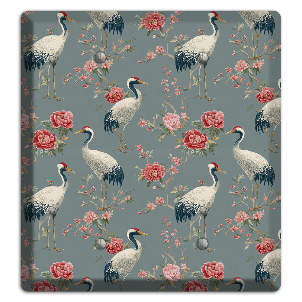 Slate Peony Vigil 2 Blank Wallplate