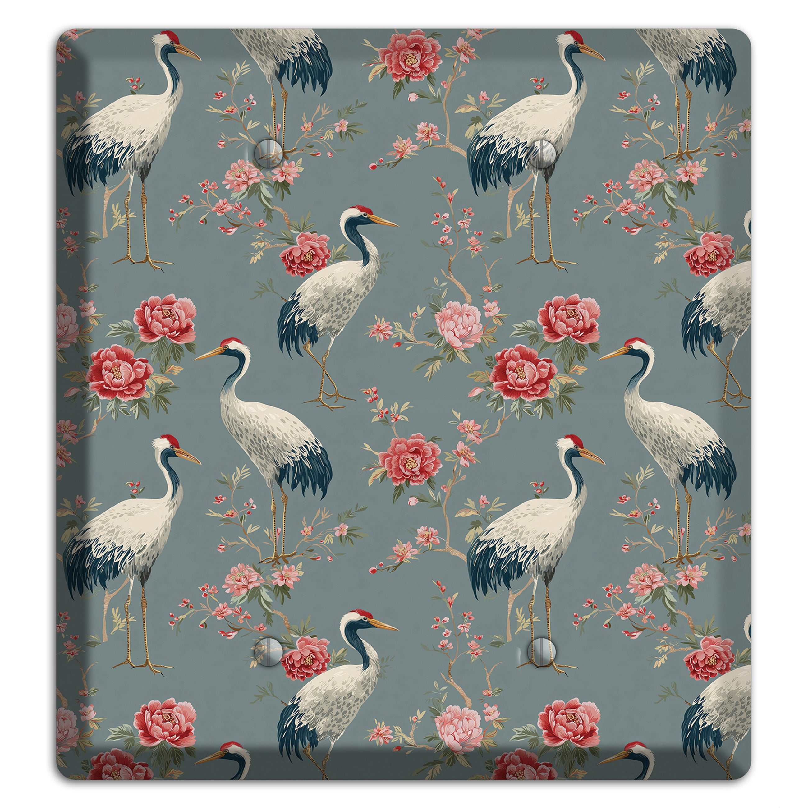 Slate Peony Vigil 2 Blank Wallplate