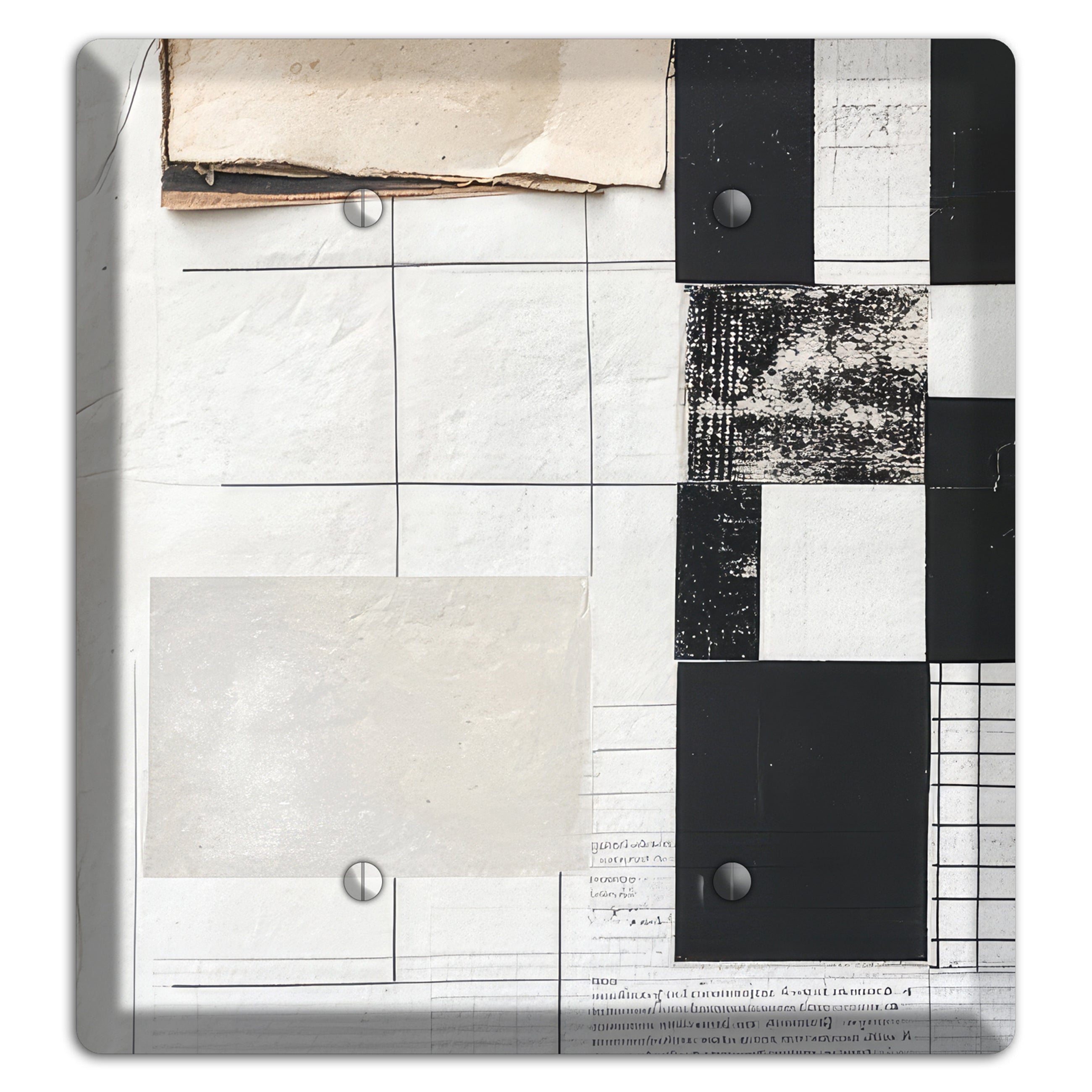 Torn Ledger Fragments 2 Blank Wallplate