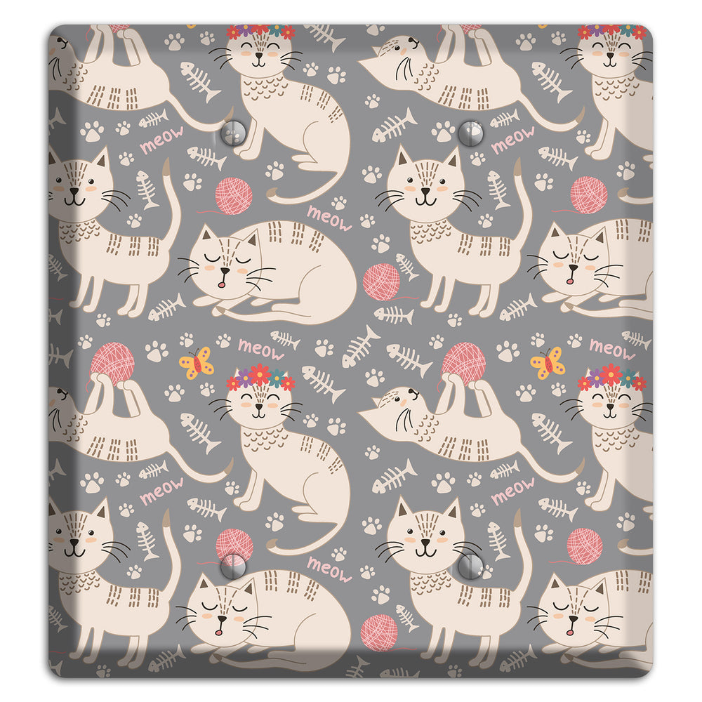 Meow Mix (Gray) 2 Blank Wallplate