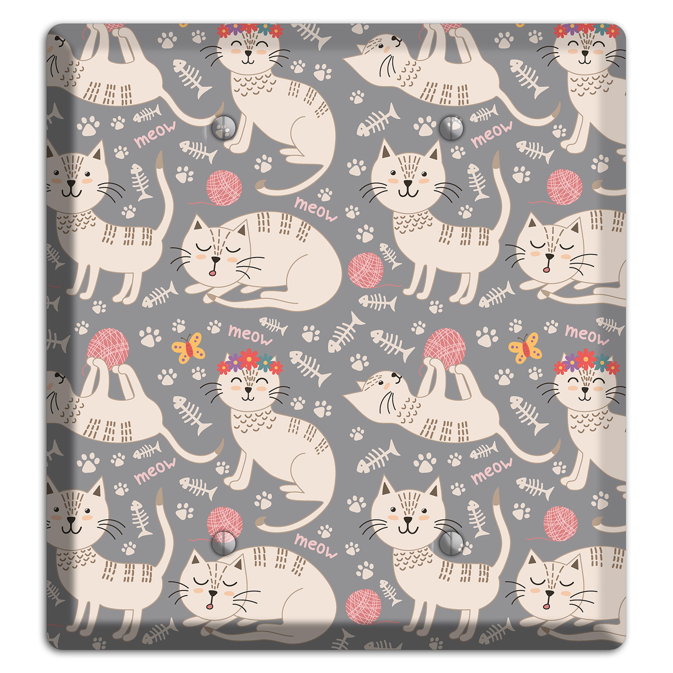 Meow Mix (Gray) 2 Blank Wallplate