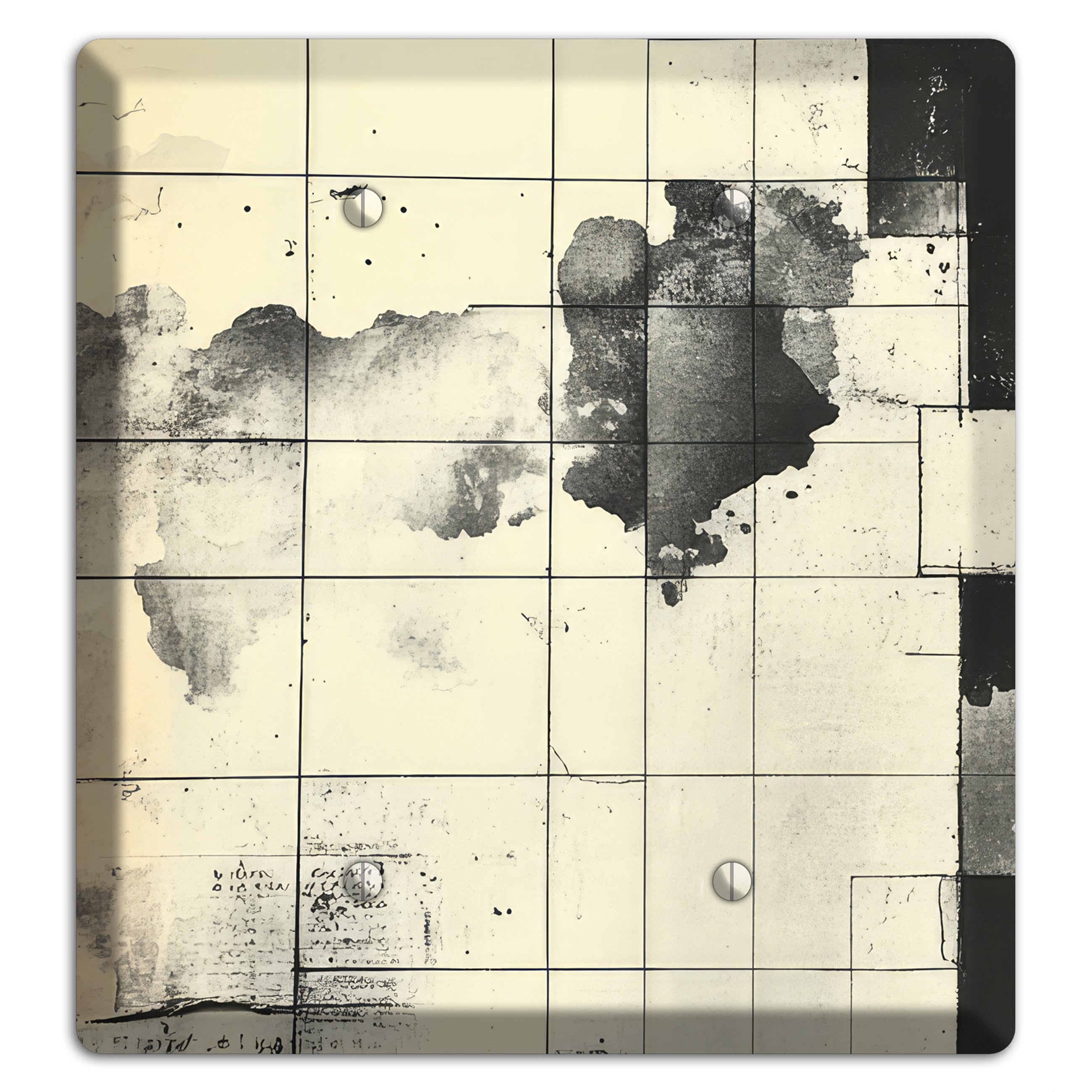 Weathered Grid Chronicle 2 Blank Wallplate