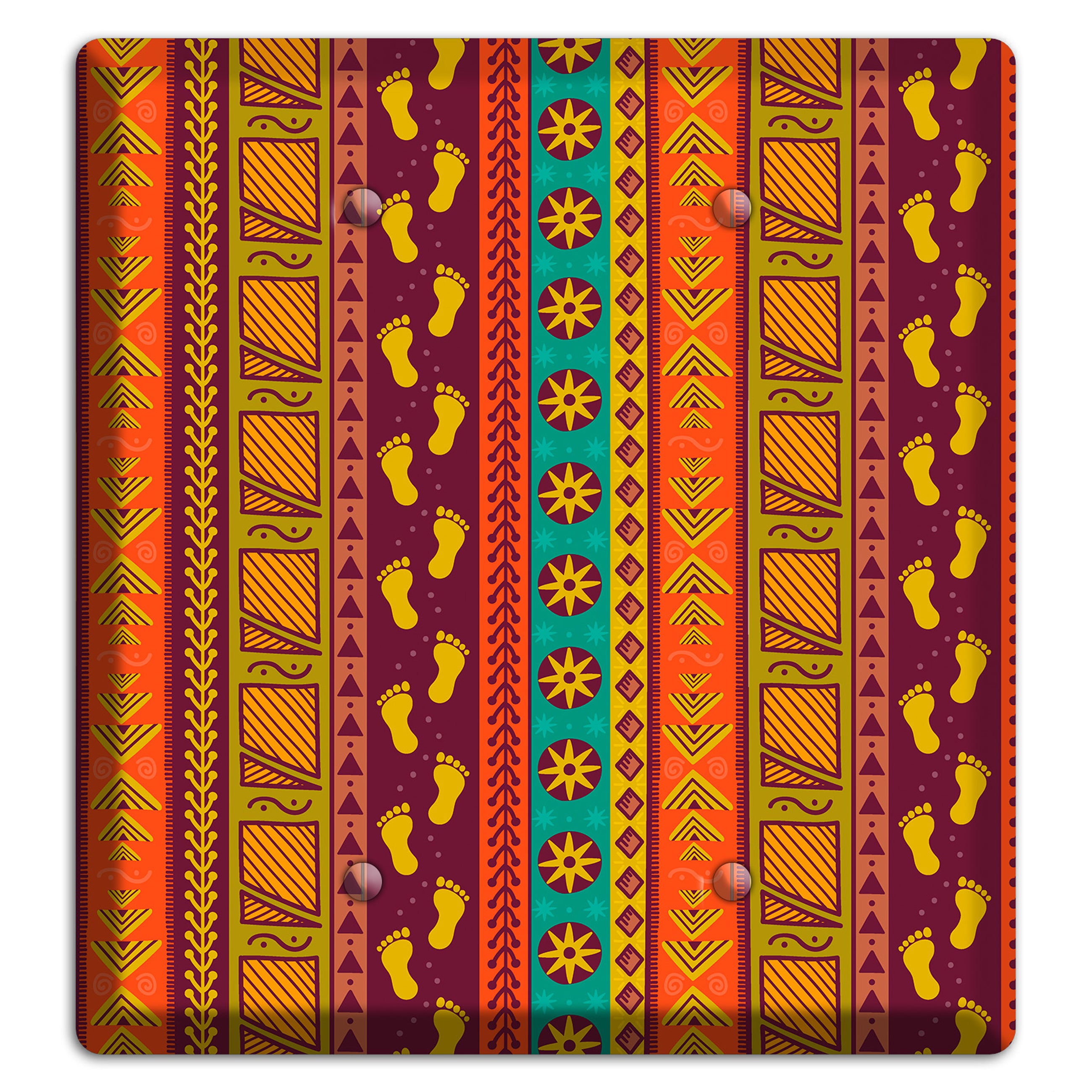 Tribal Footsteps 2 Blank Wallplate
