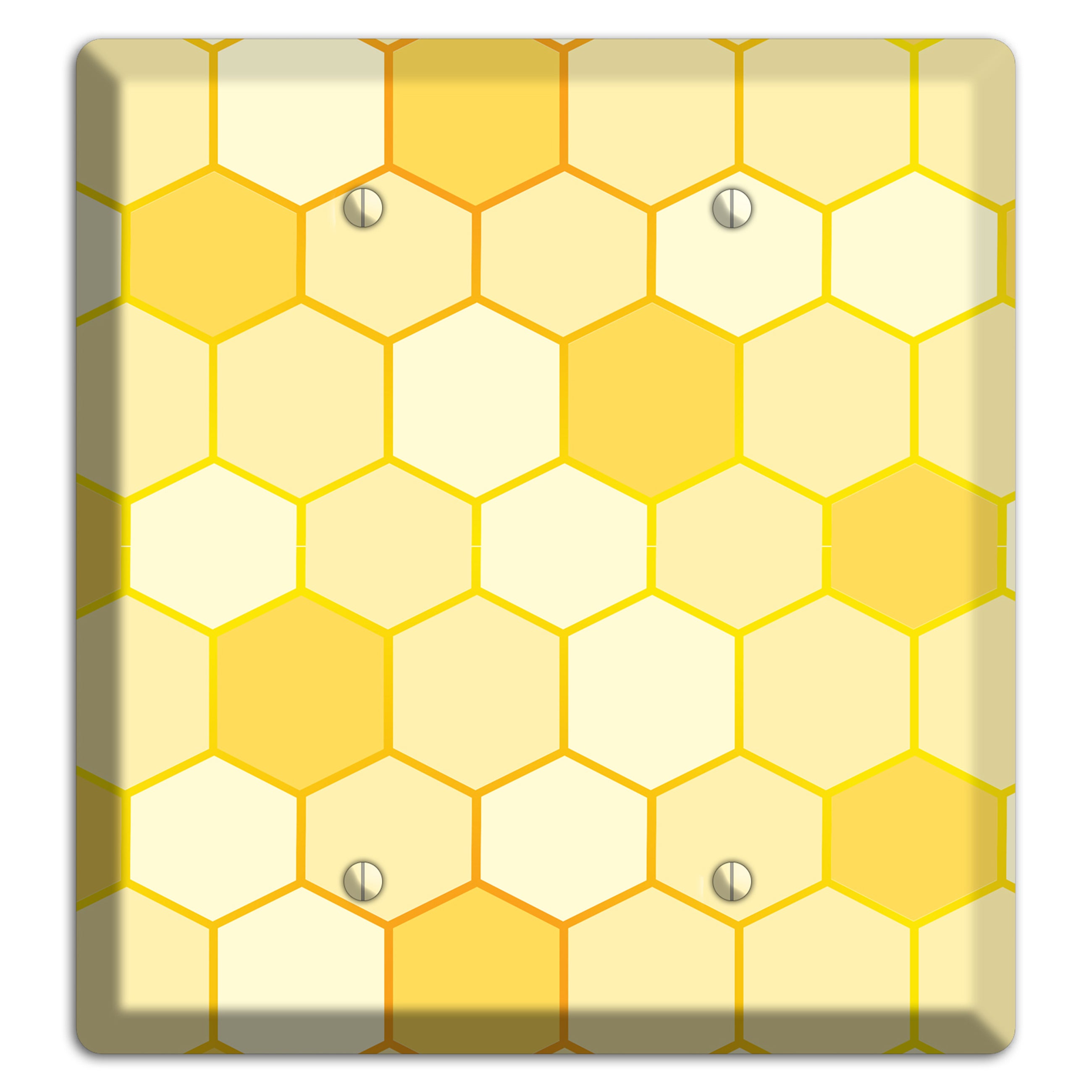Hollow Amber Grid 2 Blank Wallplate